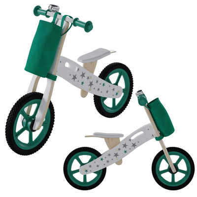 HAGO Laufrad Laufrad Lauflernrad Holz Sterne höhenverstellbar Tasche Kinderrad