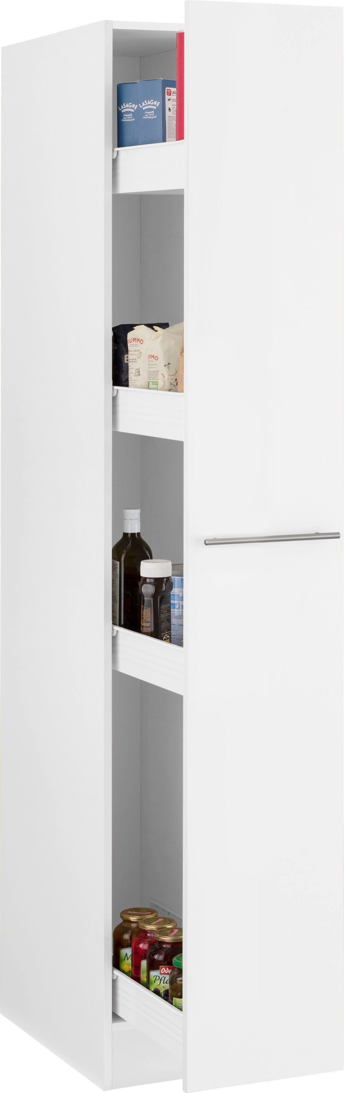 weiß/weiß Apothekerschrank Ablagefächern Auszug mit Weiß Küchen Unna wiho 4 |