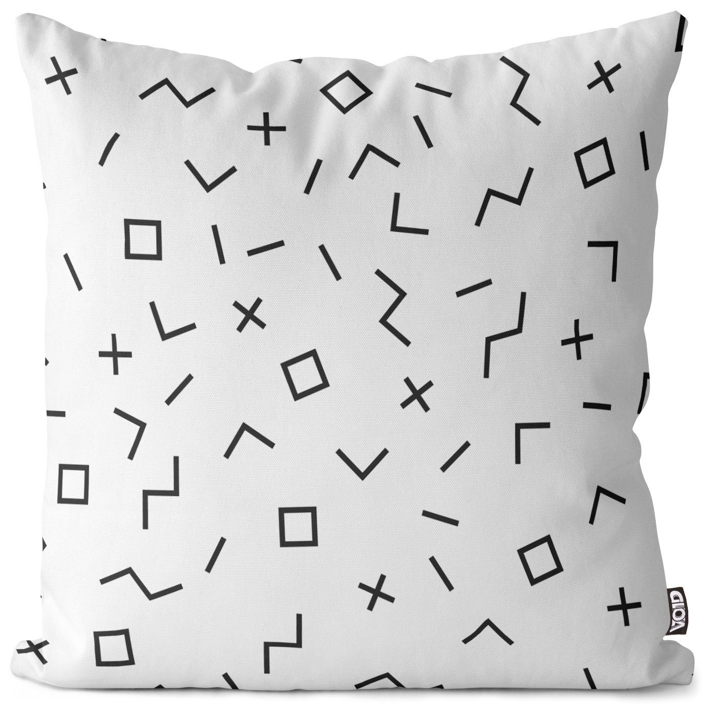 Kissenbezug, VOID (1 Stück), Sofa-Kissen 80 90 abstrakt classic Konzept kurve deko punktieren element geometrisch Linie Memphis Mosaik muster nahtlos retro