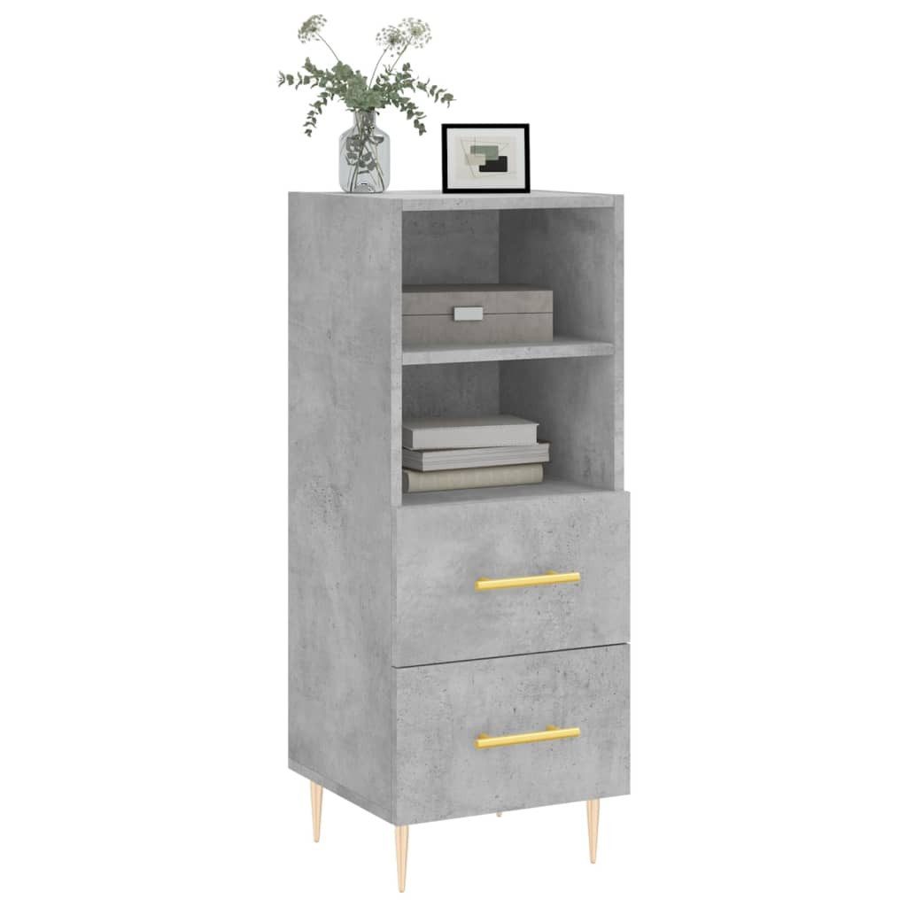 vidaXL Sideboard Sideboard Betongrau 34,5x34x90 cm Holzwerkstoff (1 St)