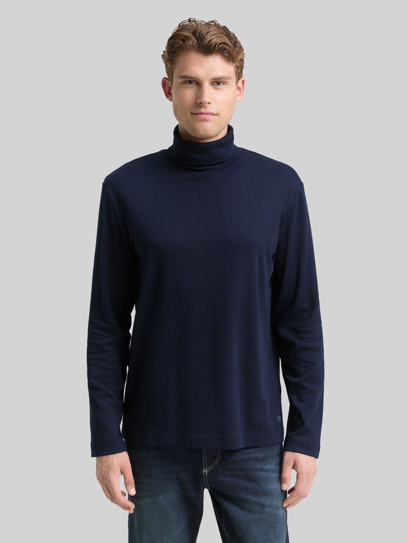 TOM TAILOR Langarmshirt T-Shirt Basic Rollkragenshirt