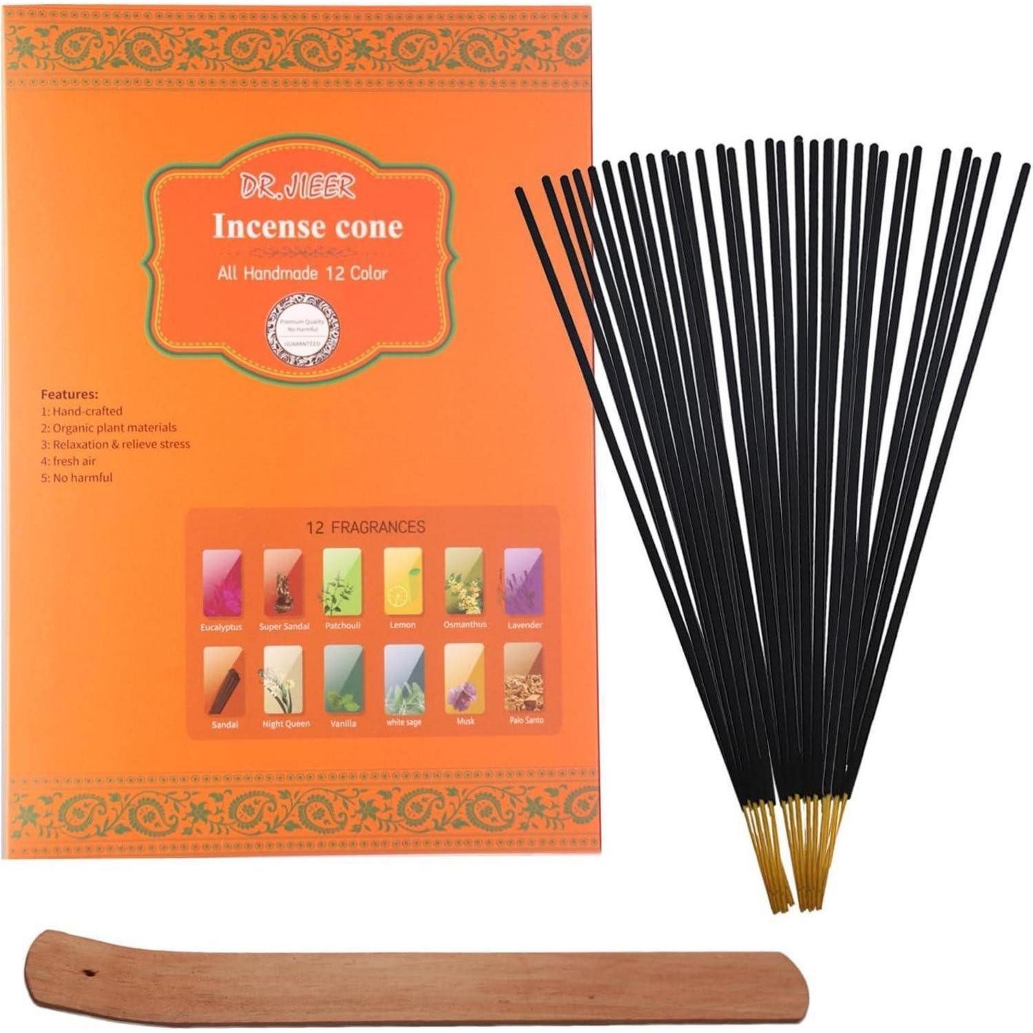 LuxusKollektion Räucherstäbchen-Halter Räucherstäbchen Geschenkset Lavendel Patchouli Palo Santo 240