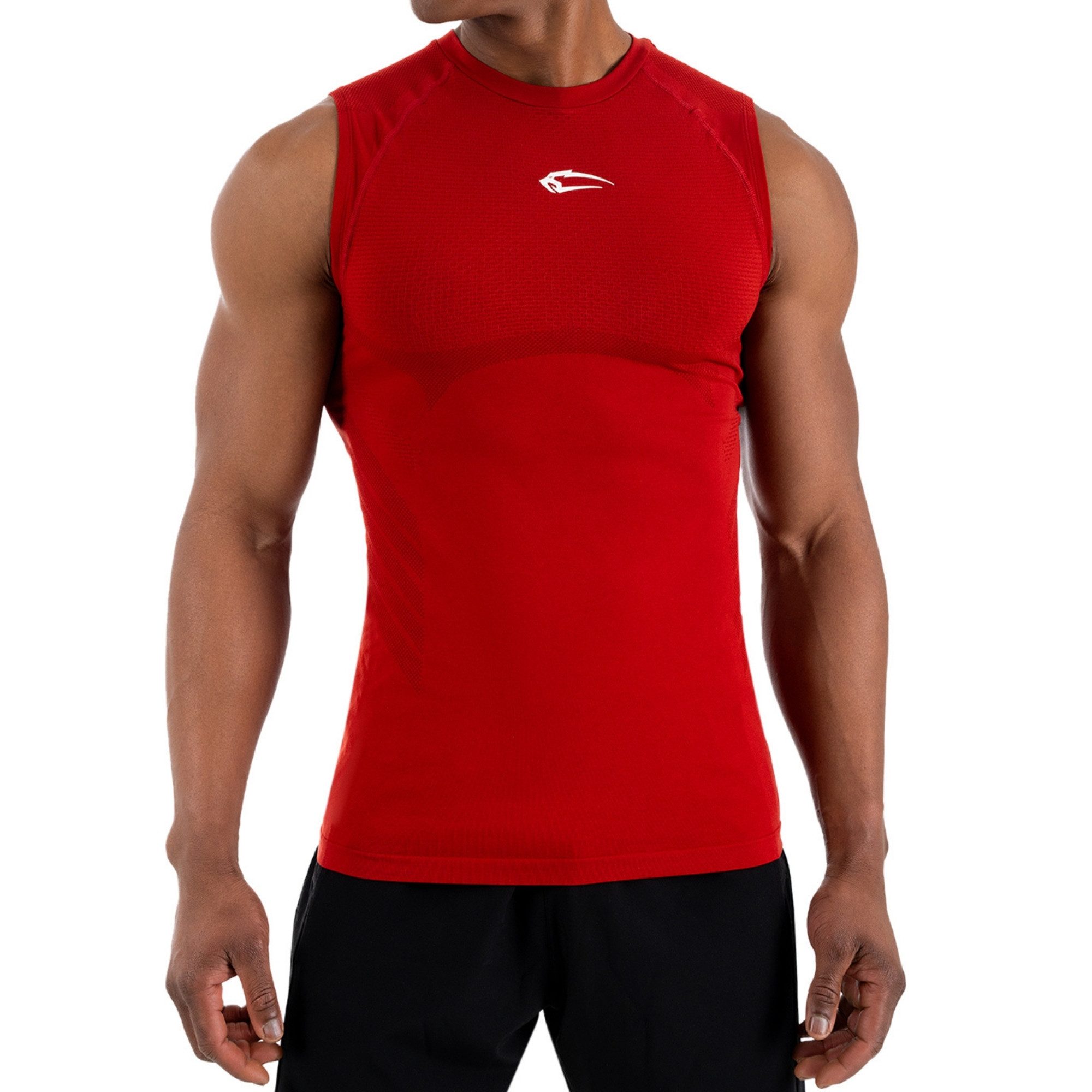 Smilodox Tanktop Carnos, Compression Tank Herren, Gym Shirt Seamless, Fitness Enganliegend, Seamless, Body-Mapping, atmungsaktiv, Stretch
