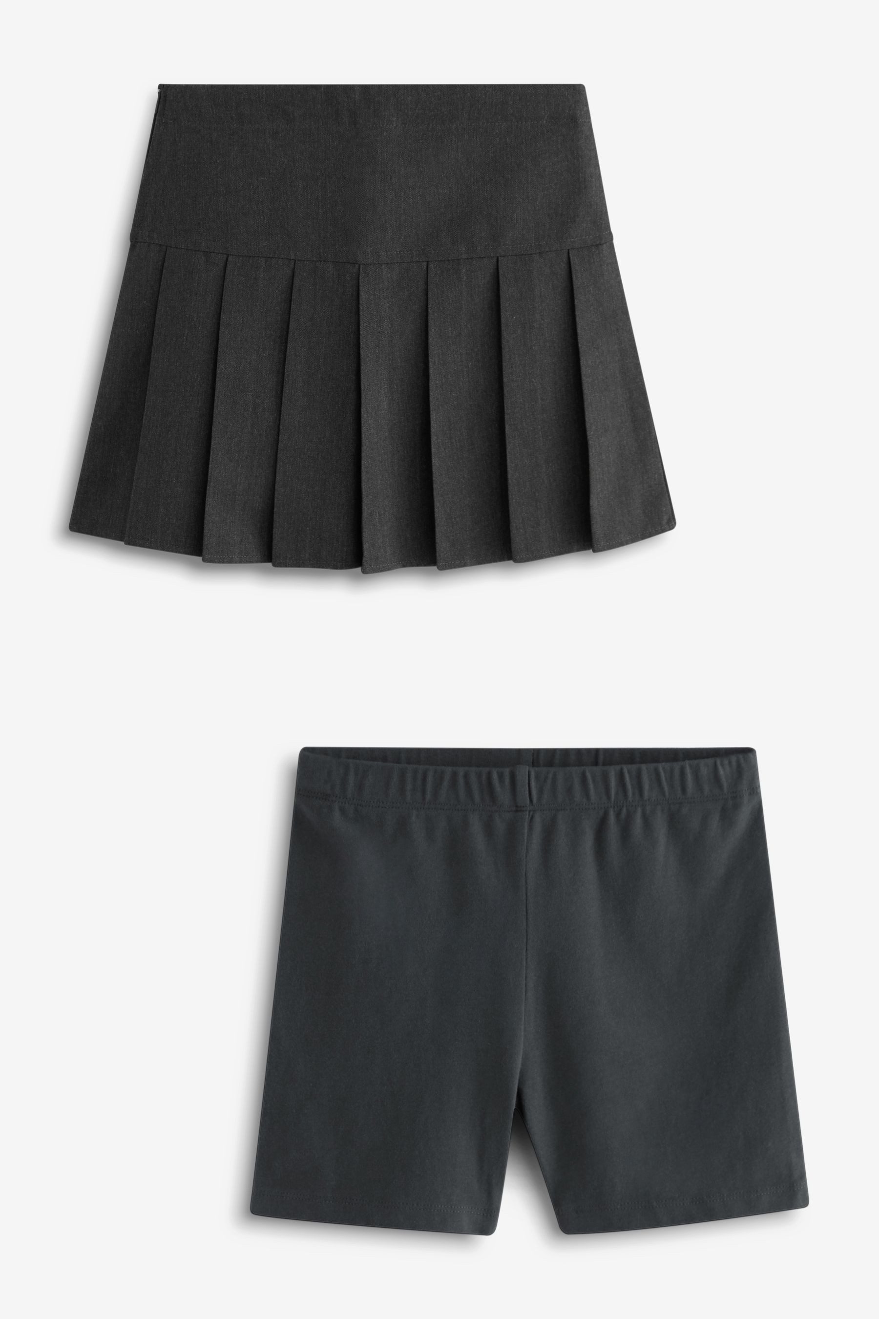Plisseerock Faltenrock mit Shorts, 2er-Pack