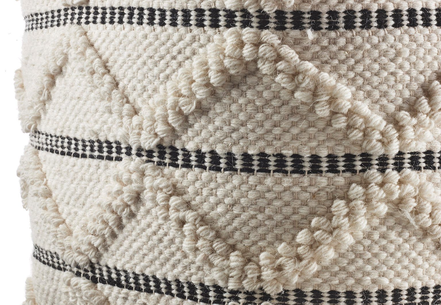 Kobolo Sitzwürfel Sitzpouf Pouf - JAIPUR - aus Baumwolle mit Muster (1 Stück, Nachhaltig) – Bild 4 von 5