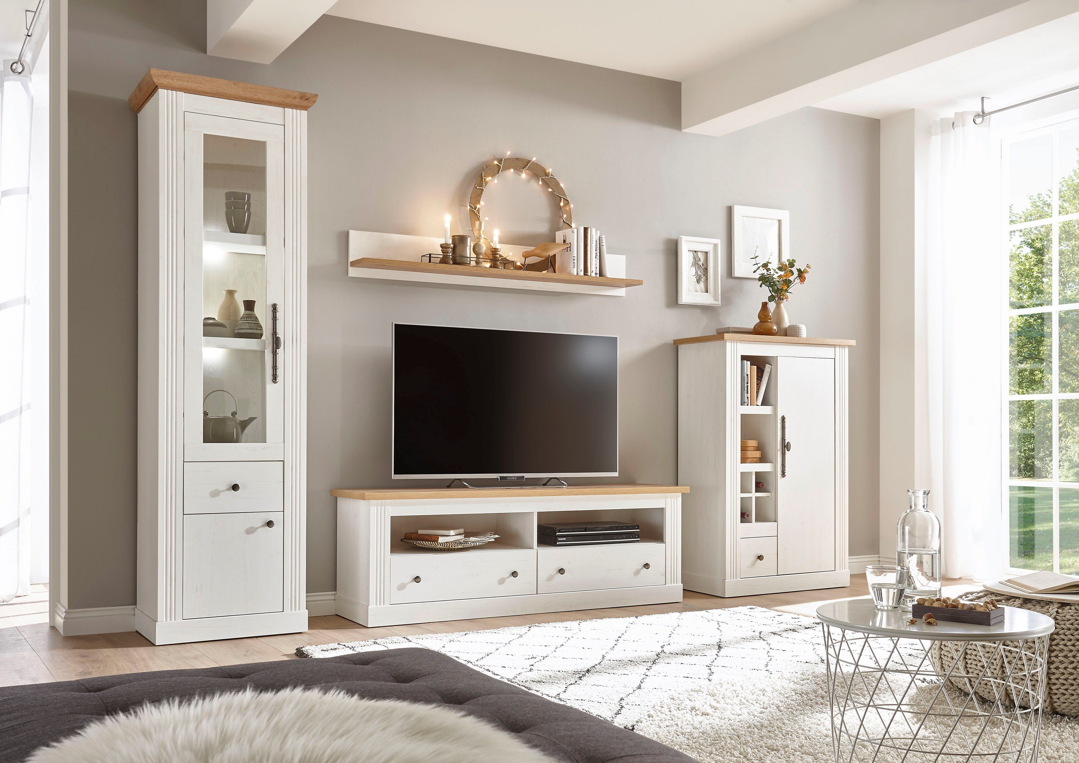 Home affaire Wohnwand Westminster TOPSELLER!, (Set, 4-St., Vitrine, Lowboar günstig online kaufen