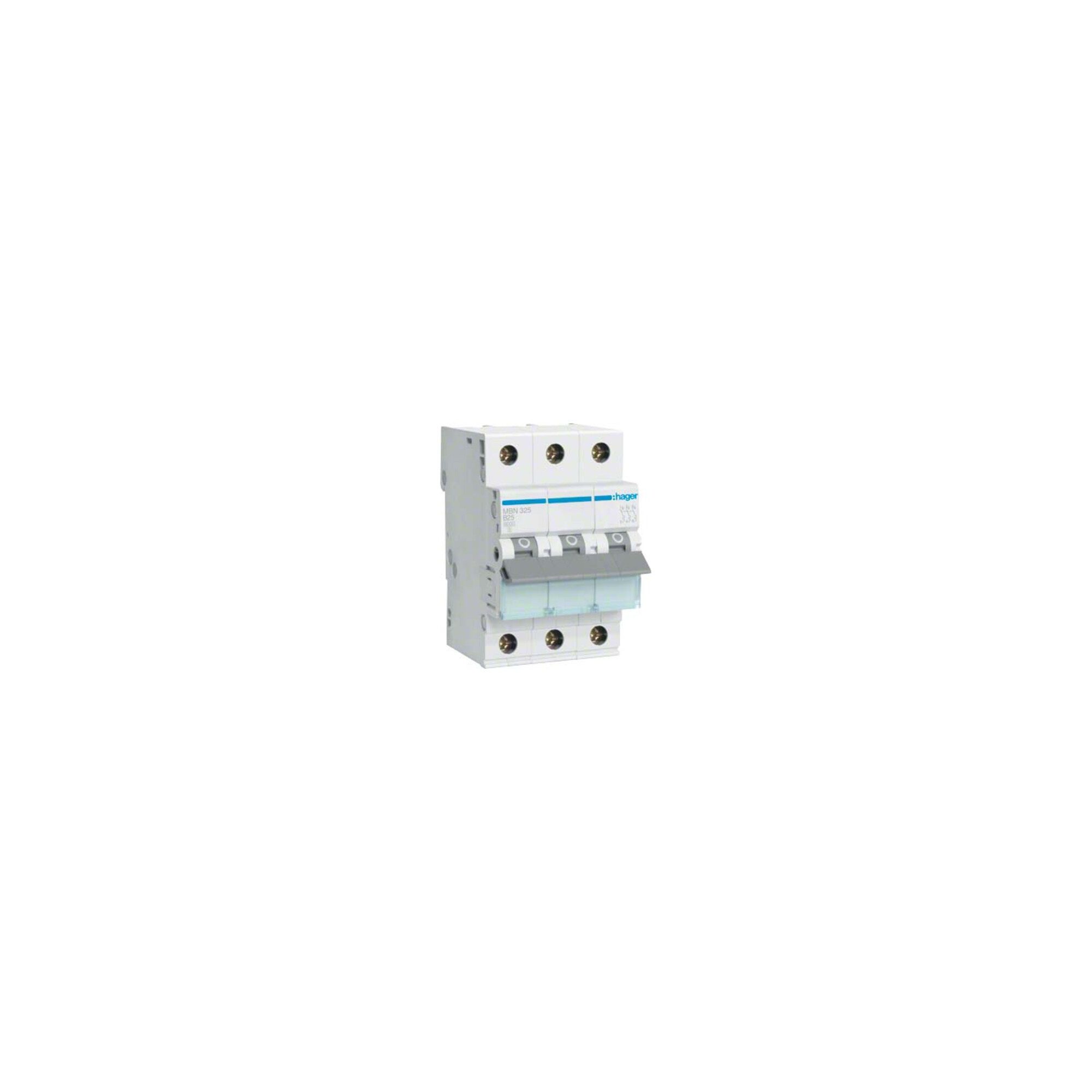 Hager Sicherungsmutter Hager Leitungsschutzschalter 3pol. B-25A, 6kA MBN325