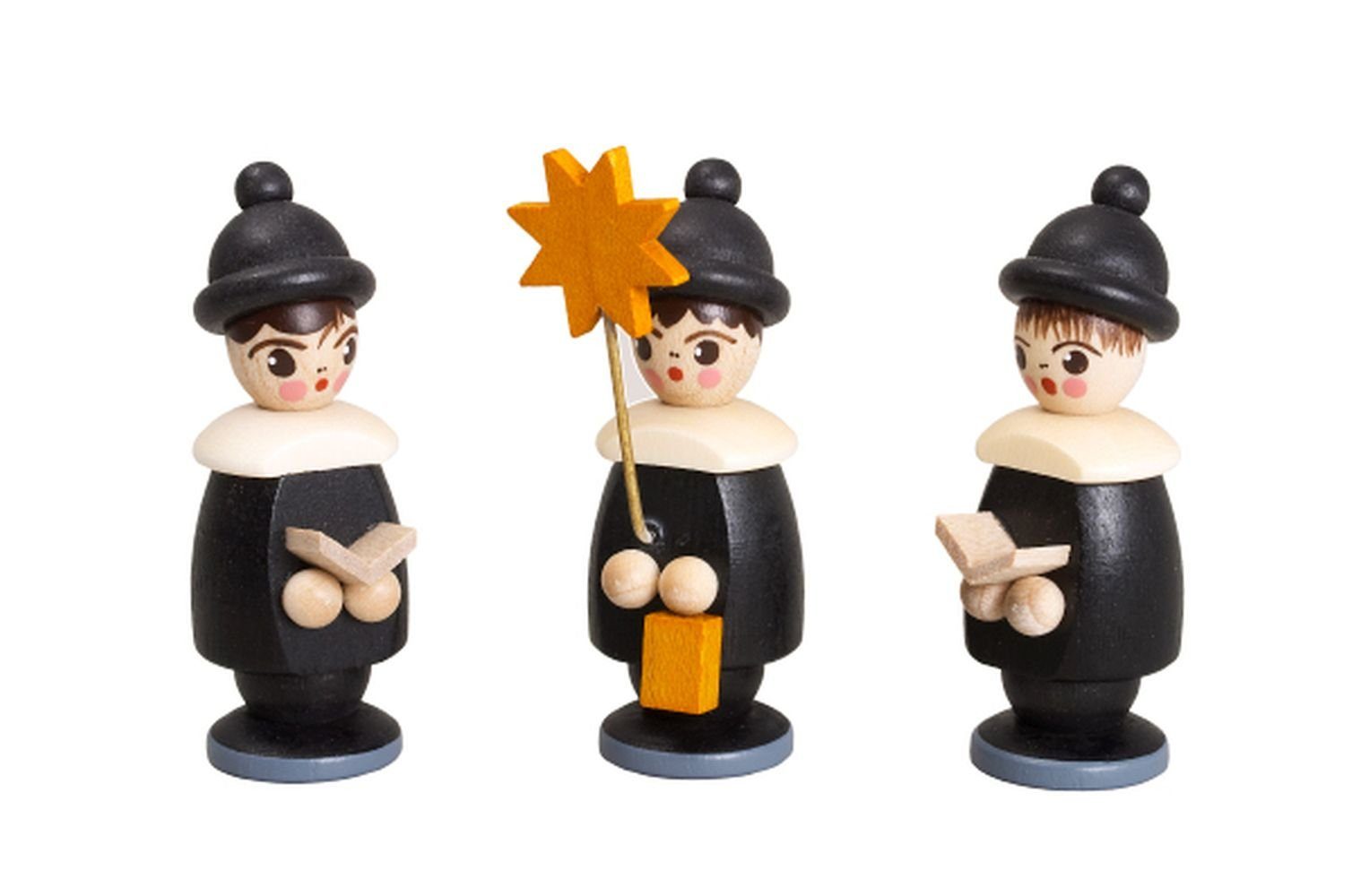 Sammelfigur Miniaturfiguren 3 Kurrendefiguren schwarz Höhe 5cm NEU
