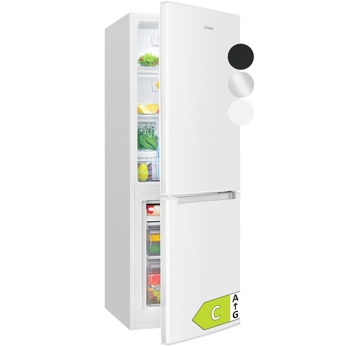BOMANN Kühl-/Gefrierkombination KG 7359, 142.5 cm hoch, 49.5 cm breit, 143cm Kühl-/Gefrierkombination, Energieklasse C