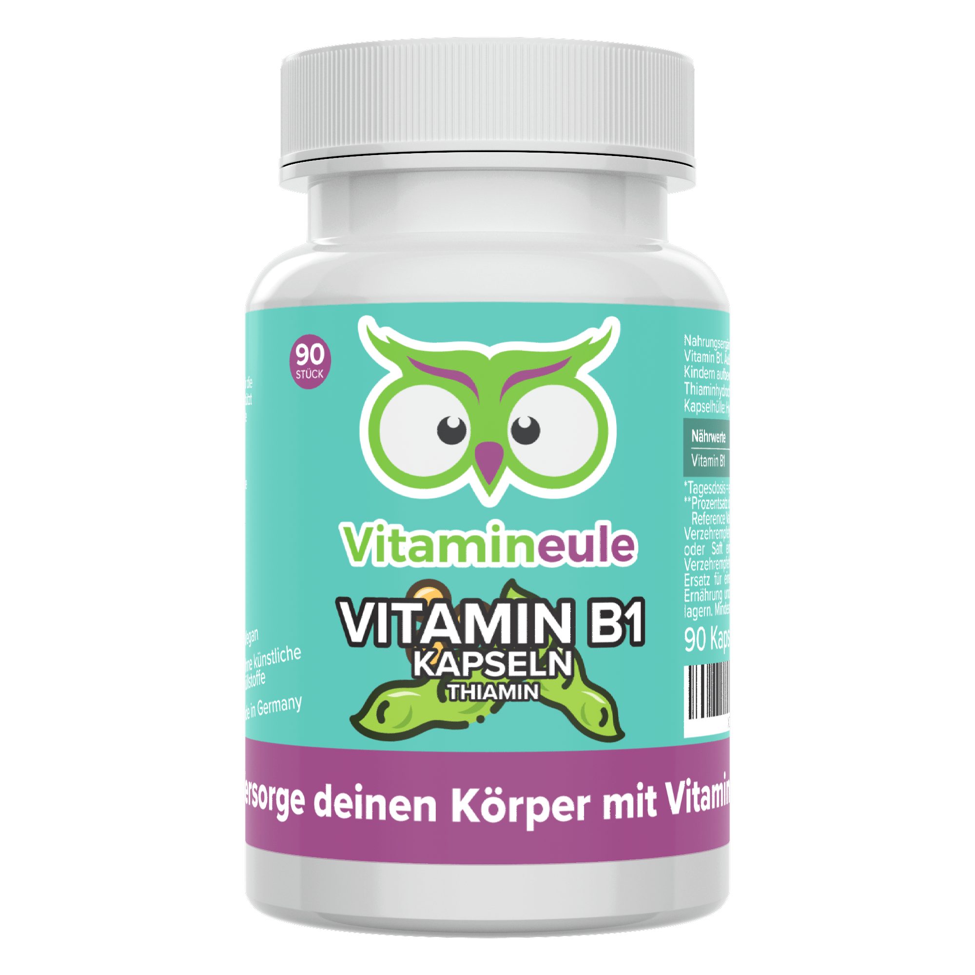 Vitamin B1 Kapseln - 200 mg Thiamin - Kapsel