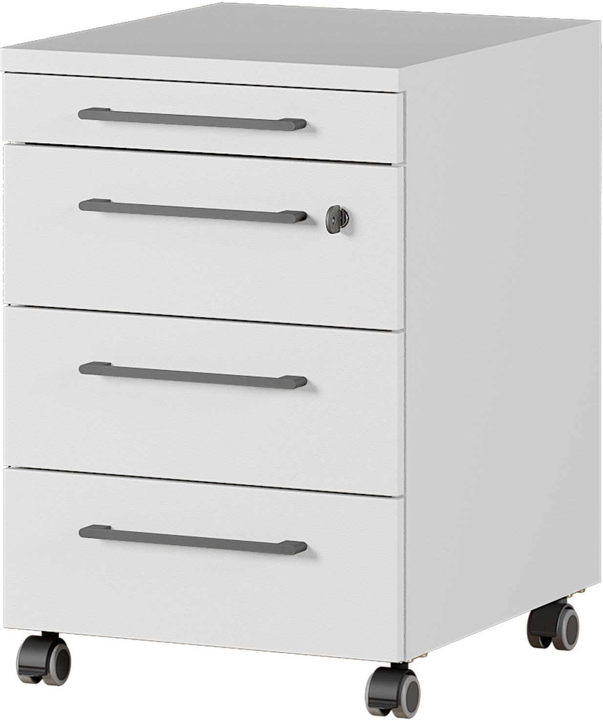 GERMANIA Büromöbel-Set Agenda, (2-tlg., 2-tlg), Set bestehend aus höhenverstellbarem Schreibtisch und Rollcontainer