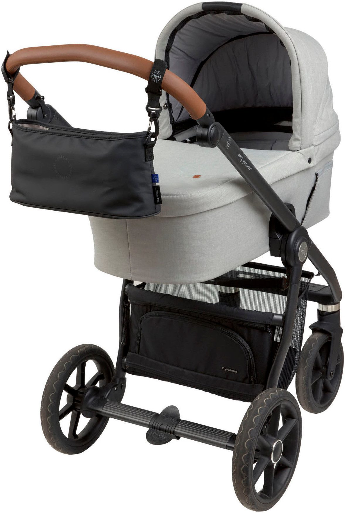 LÄSSIG Kinderwagen-Tasche Green Label, Buggy Organizer, black, für Kinderwagen oder Buggy