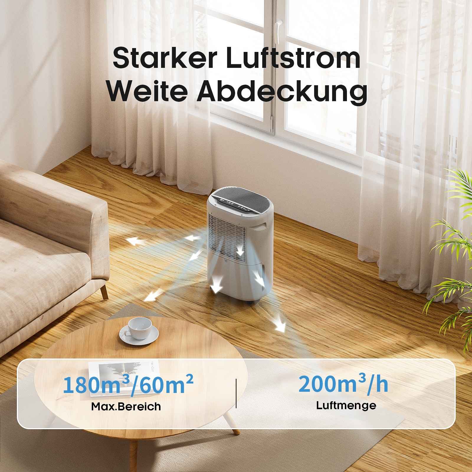 BBG Luftentfeuchter Elektrischer Luftentfeuchter 20L/Tag mit LED-Display, 4 günstig online kaufen