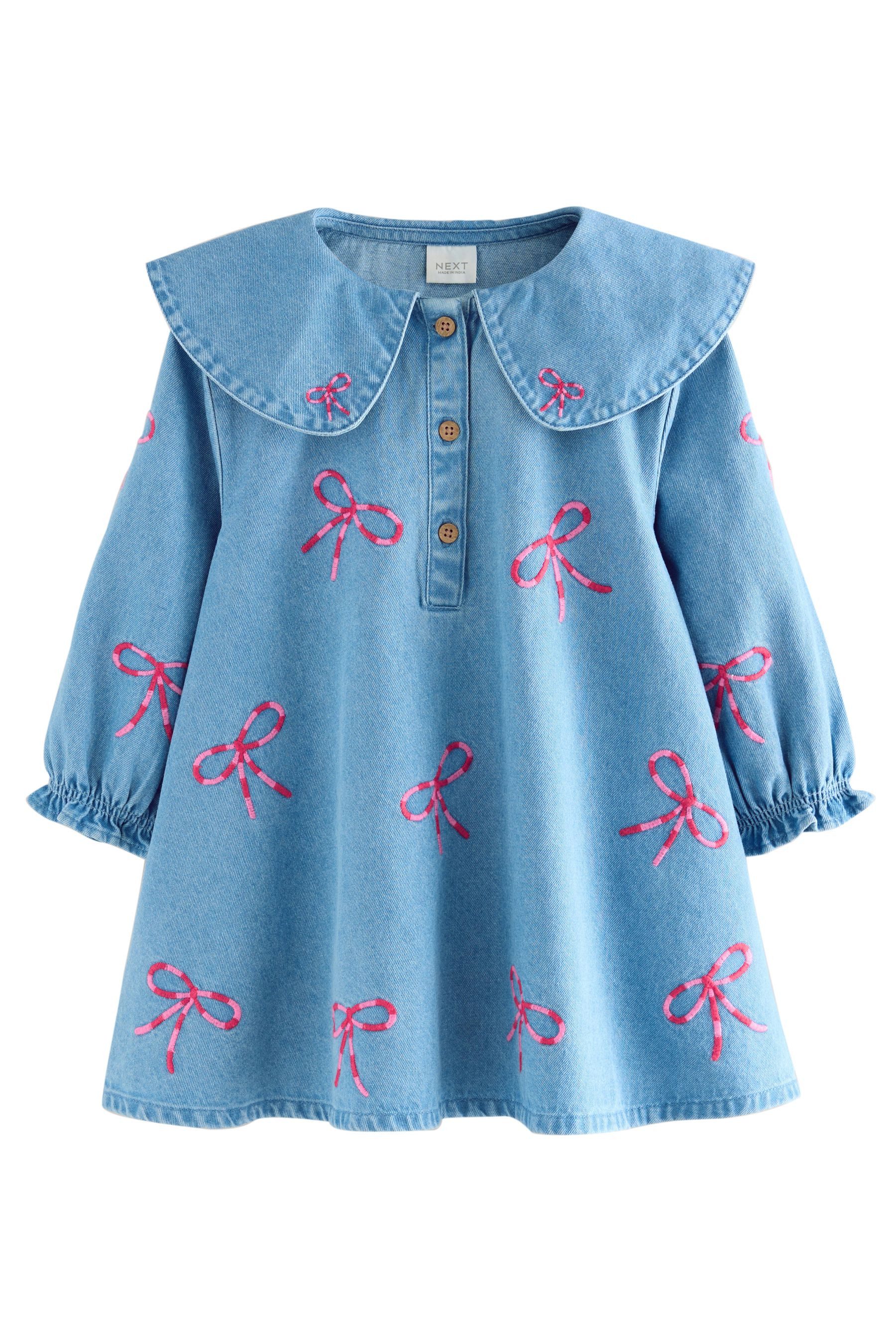 Next Jeanskleid Denim-Kleid mit Kragen (1-tlg) günstig online kaufen