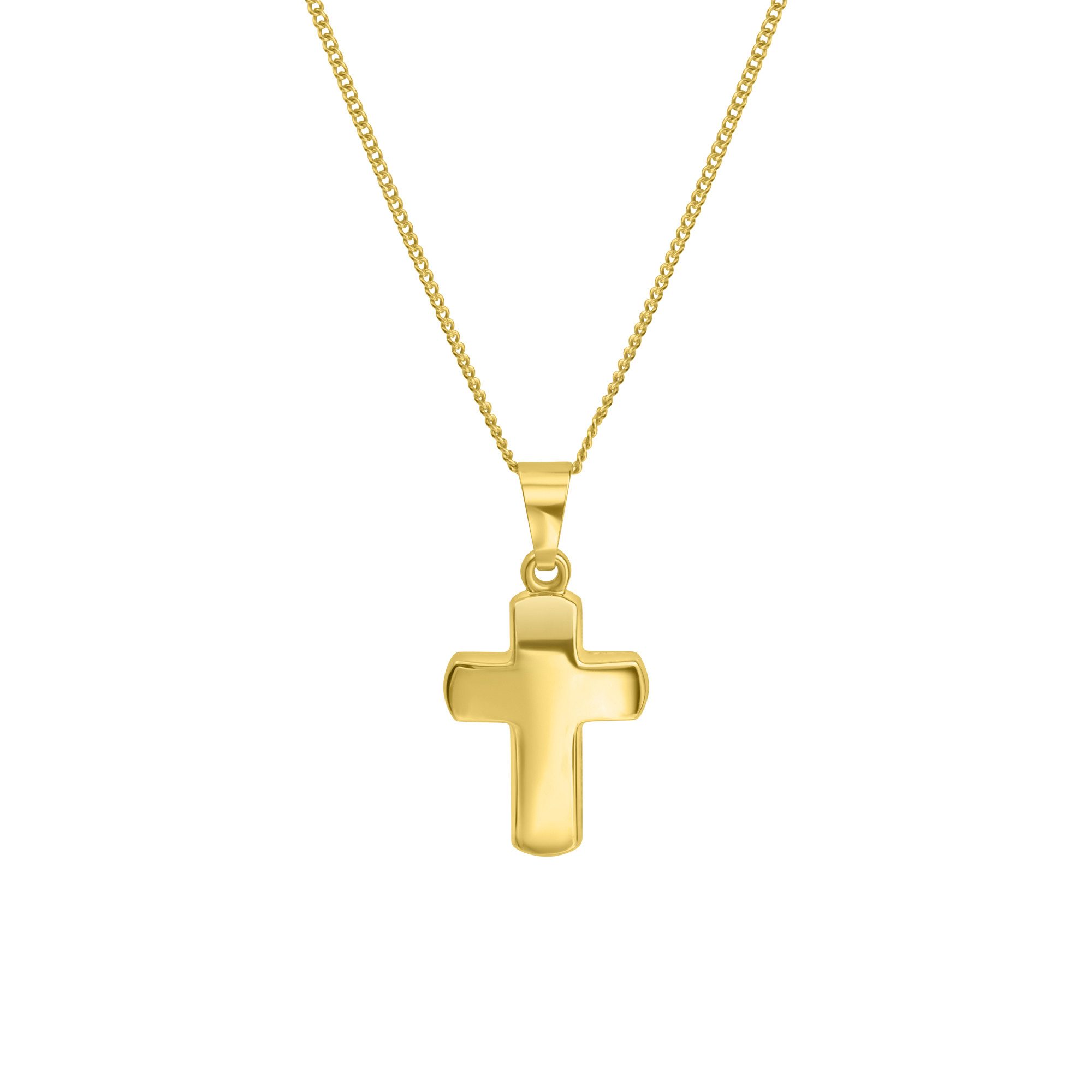 Zeeme Kette mit Anhänger Gold 333 Kreuz-Motiv 36/38cm lang