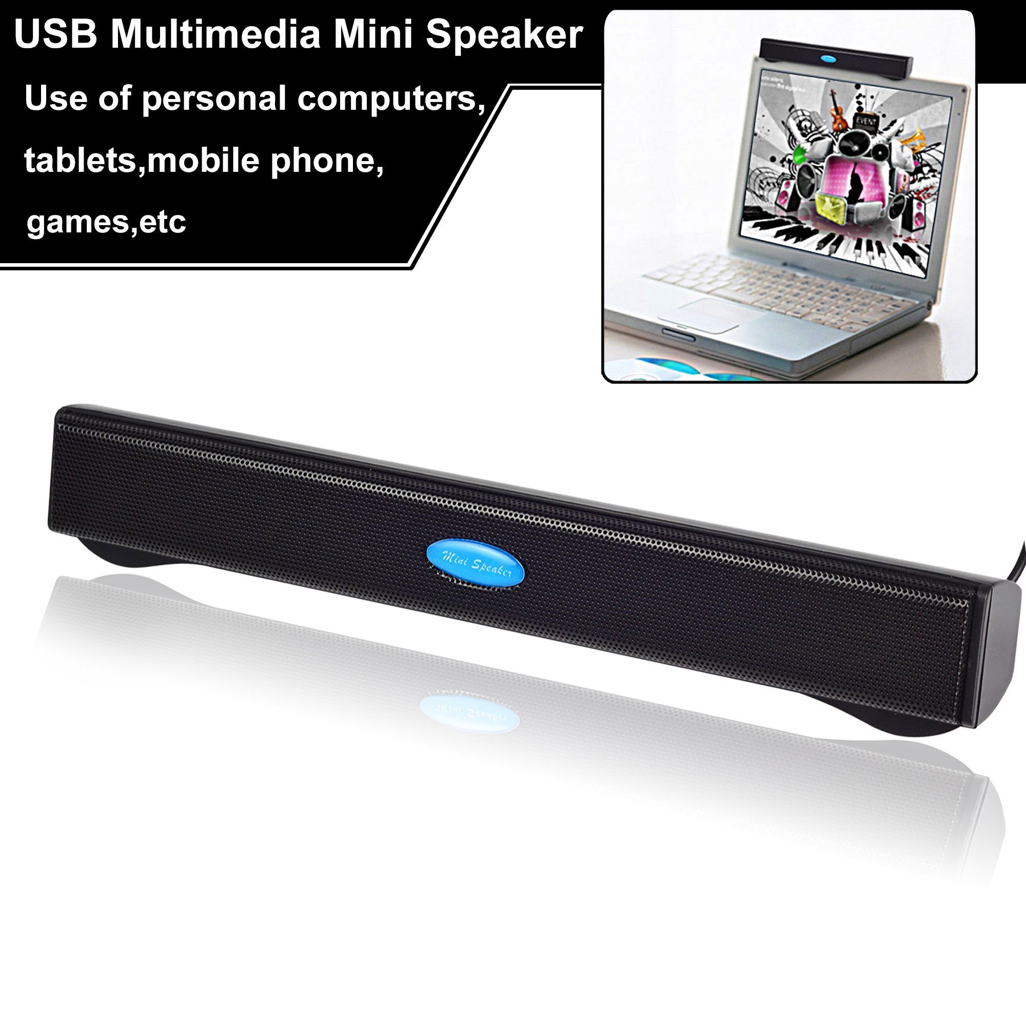 Multimedia USB Mini Speaker Boxen Lautsprecher Stereo Für PC Laptop Soundbar