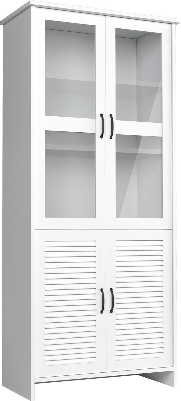 Feldmann-Wohnen Glasvitrine Orient (1-St) Lamellentüren 88cm günstig online kaufen