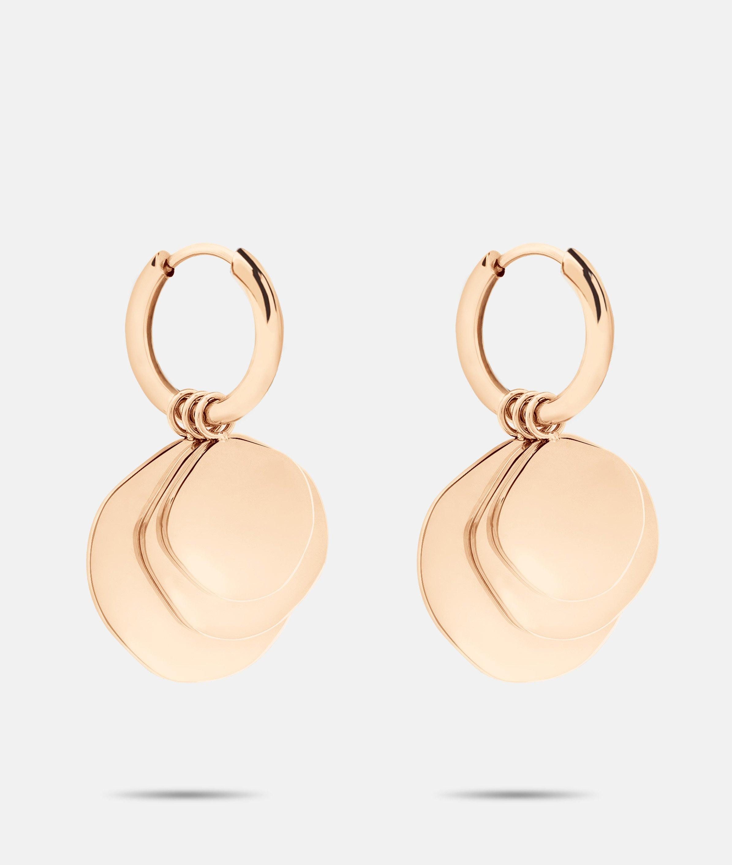 Liebeskind Berlin Paar Creolen Schmuck Geschenk Edelstahl Ohrringe The Organic Treasure, Einhänger abnehmbar
