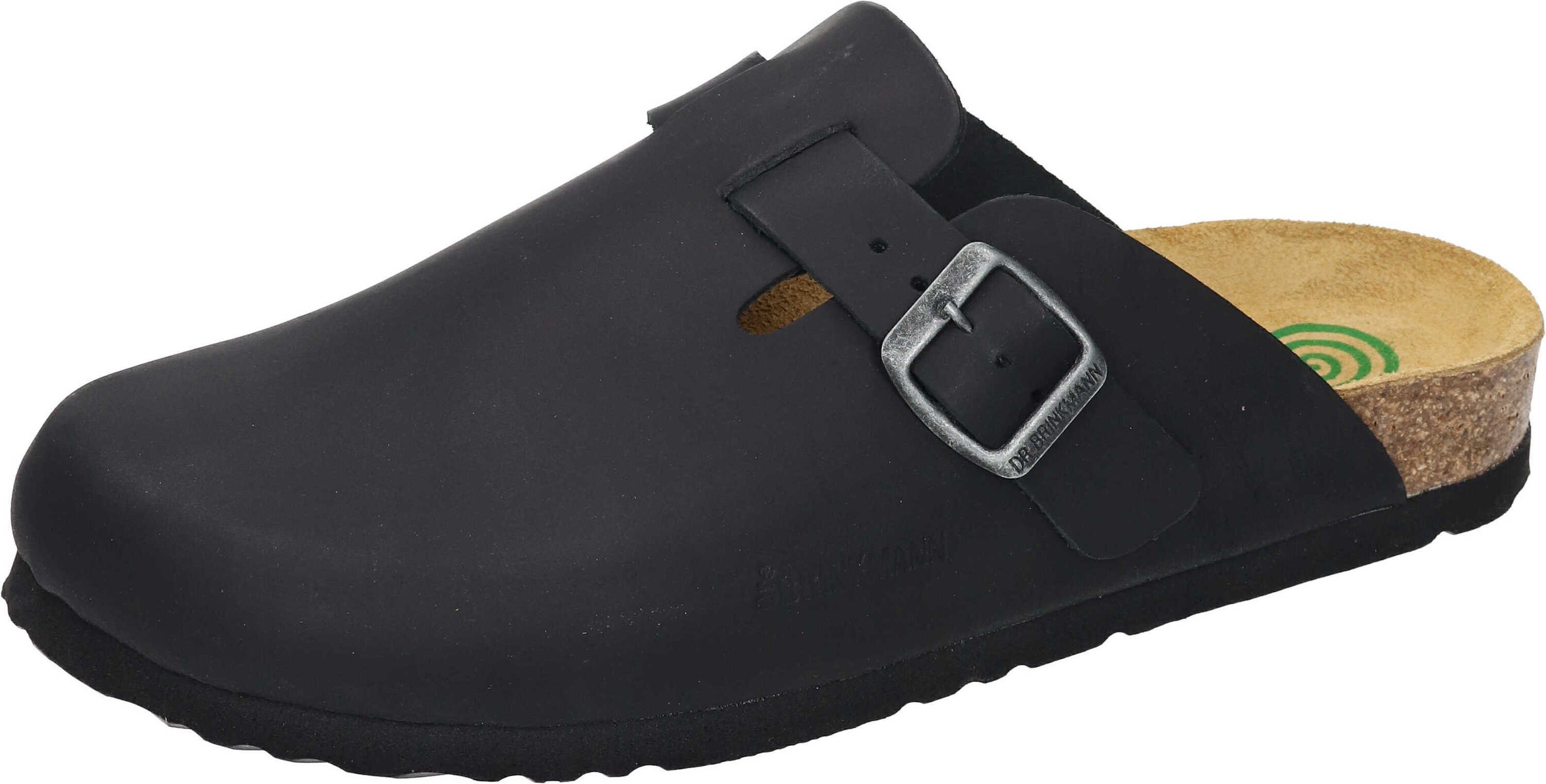 Dr. Brinkmann Pantoletten aus Clog Fettleder echtem schwarz