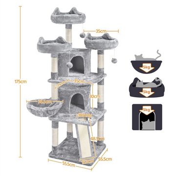 Yaheetech Kratzbaum, Katzenbaum groß 175 cm