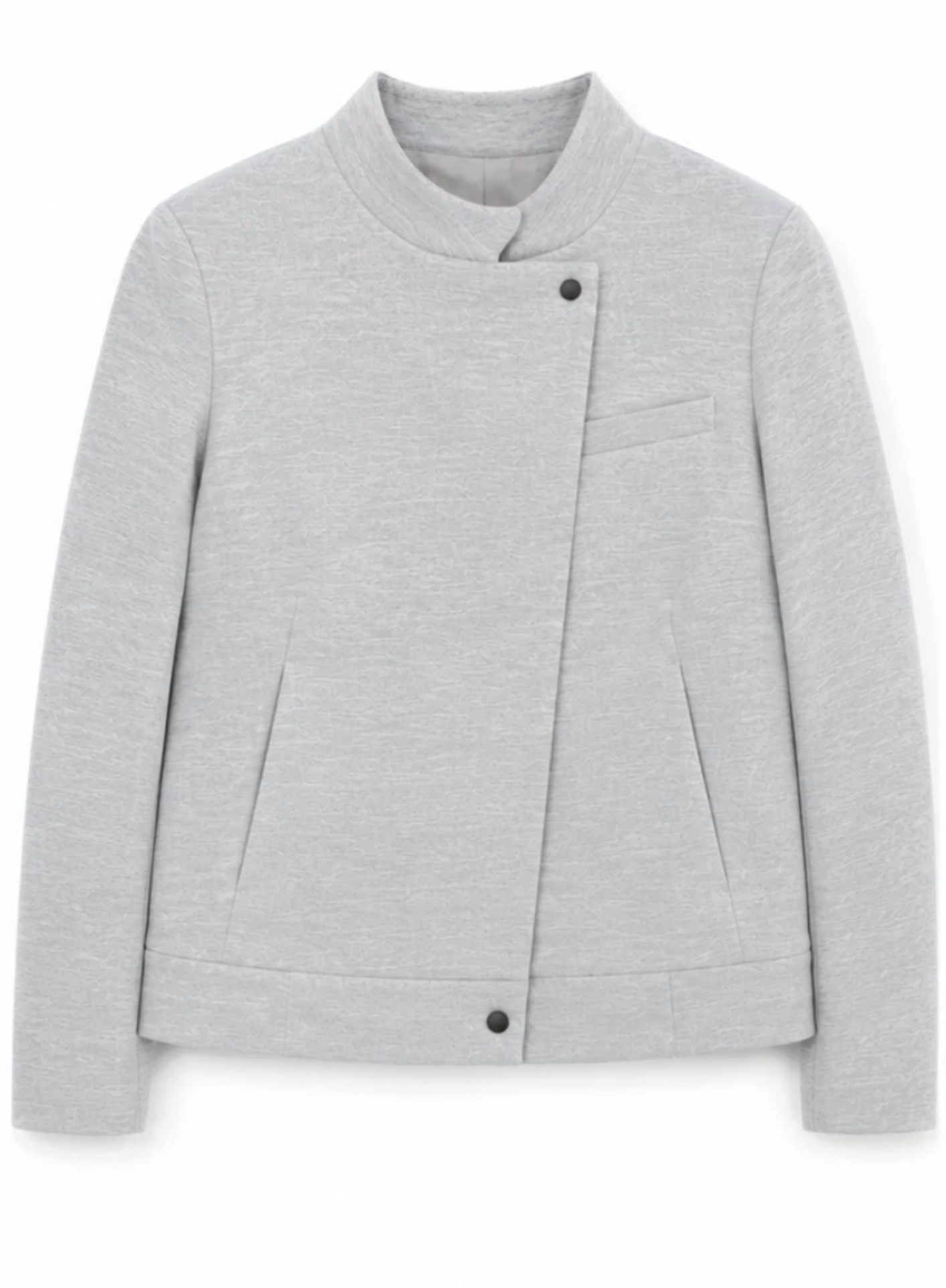 BRUNELLO CUCINELLI Bikerjacke Damen Blouson Blazer Jacke Abnehmbarer Kragen S • Verdeckter asymmetrischer Zwei-Wege-Reißverschluss