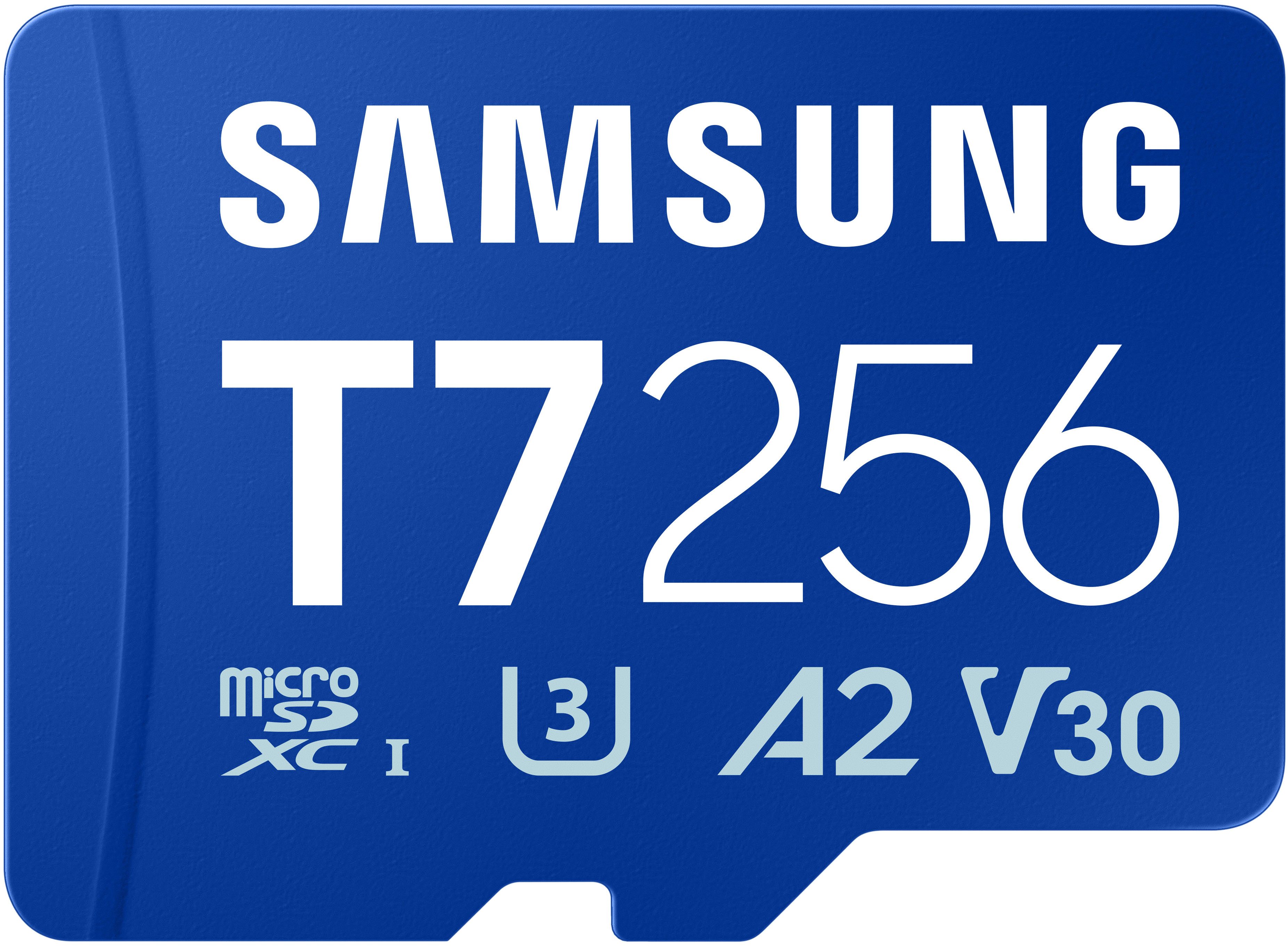 Samsung T7 Speicherkarte (256 GB, Video Speed Class 30 (V30), 170 MB/s Lesegeschwindigkeit)