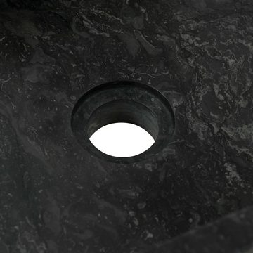 vidaXL Badezimmerspiegelschrank Waschtisch Massivholz Teak mit Waschbecken Marmor Schwarz (1-St)