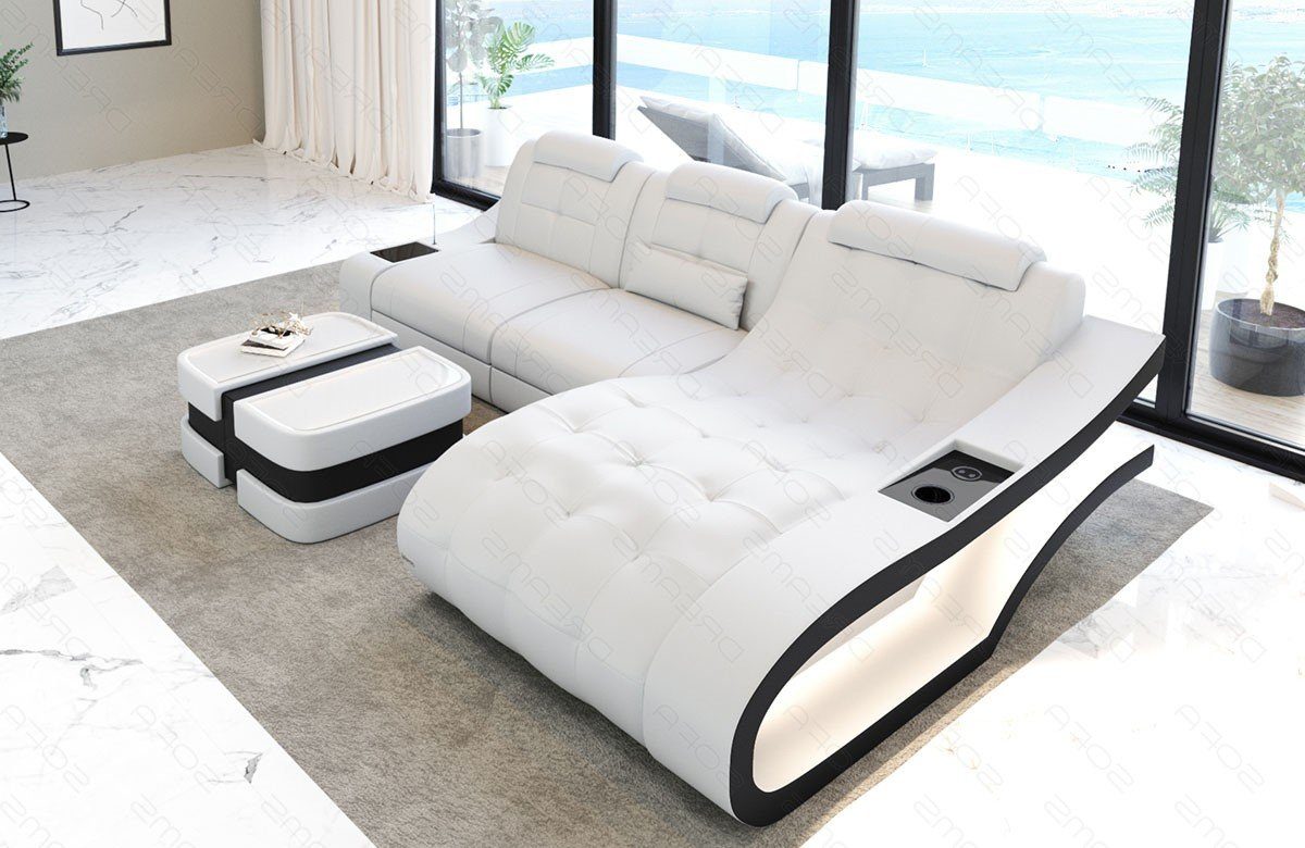 Sofa Dreams Ecksofa Leder Sofa Couch günstig online kaufen