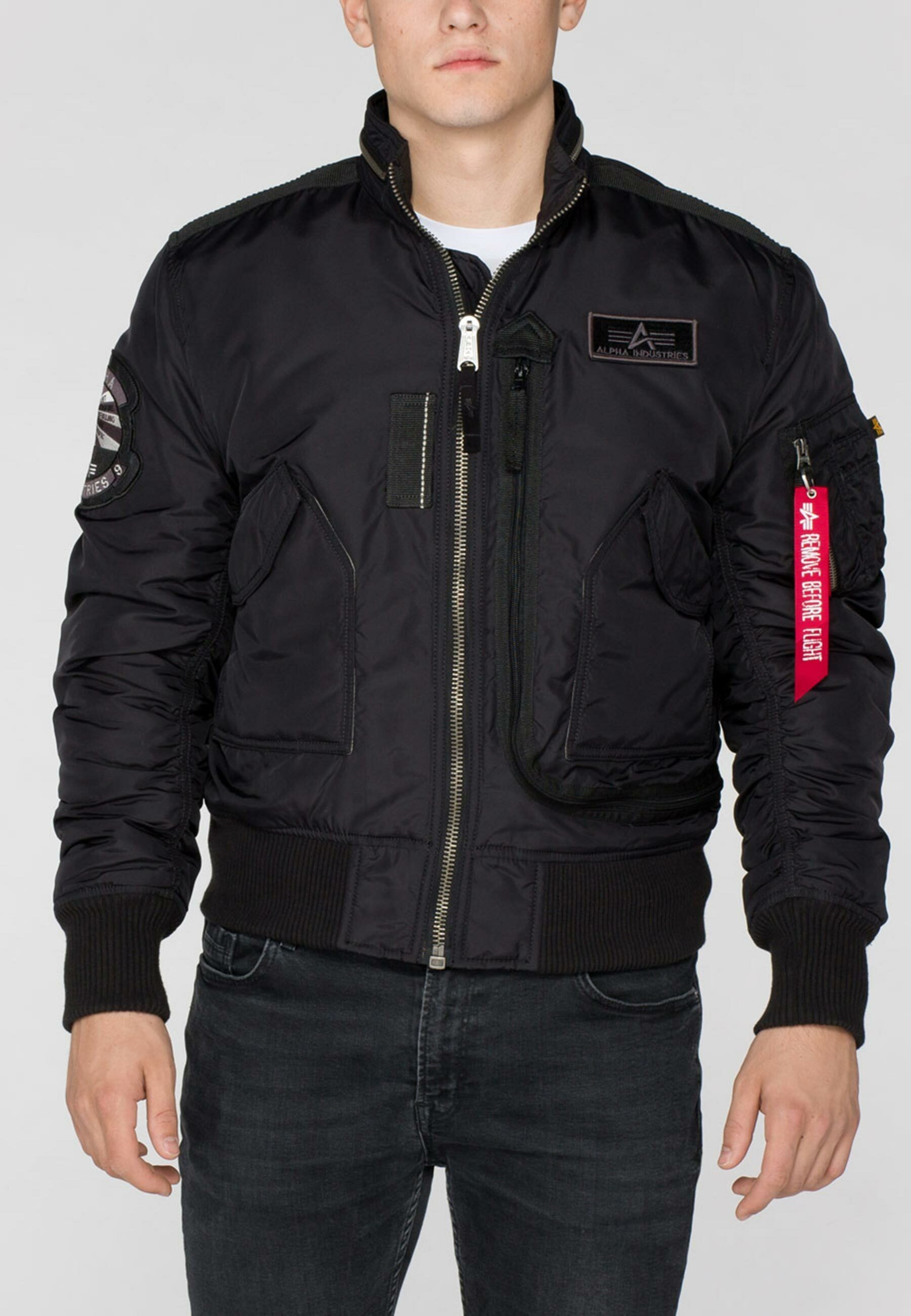 Alpha Industries Men Bomber black Jackets Engine Flight - & Bomberjacke Alpha Industries