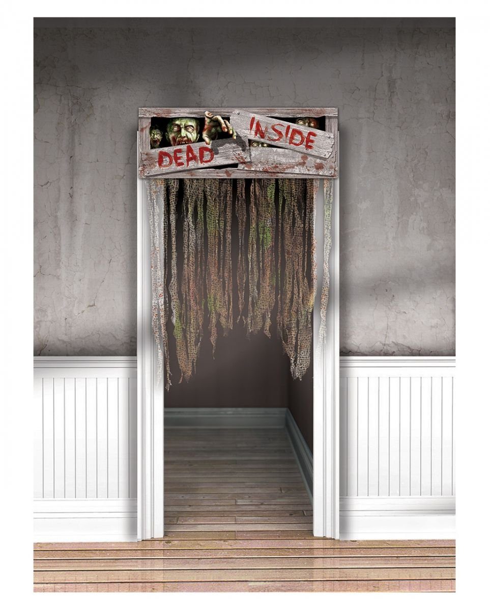 Horror-Shop Dekofigur Türvorhang "DEAD INSIDE" als Dekoration