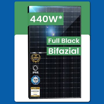 EPP.Solar Solarmodul 440W Bifazial Glas-Glas Photovoltaik Panel Solar Panel
