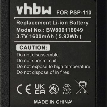 vhbw kompatibel mit Sony Playstation Portable PSP-1006, PSP-1004, PSP-1001 Akku Li-Ion 1600 mAh (3,6 V)