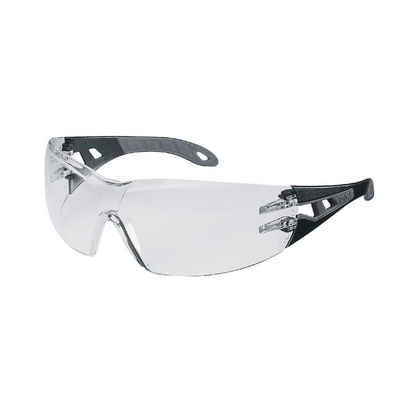 Uvex Arbeitsschutzbrille, (1St), Pheos Supravision Plus Schutzbrille - Transparent/Grau-Schwarz