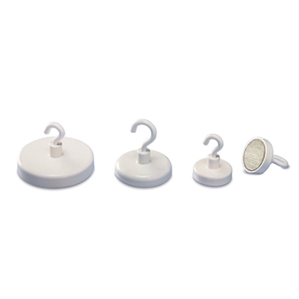 Magnet magnetoplan Hakenmagnet 47 mm rund, mit Haken Weiß 1 St. 52647