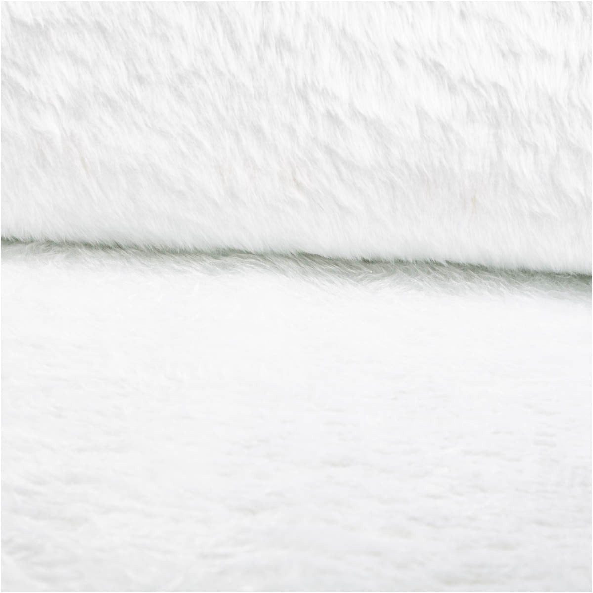 SCHÖNER LEBEN. Stoff Plüschstoff Kunstfell weiß Kurzhaar 140 cm – weich & kuschelig, pflegeleicht
