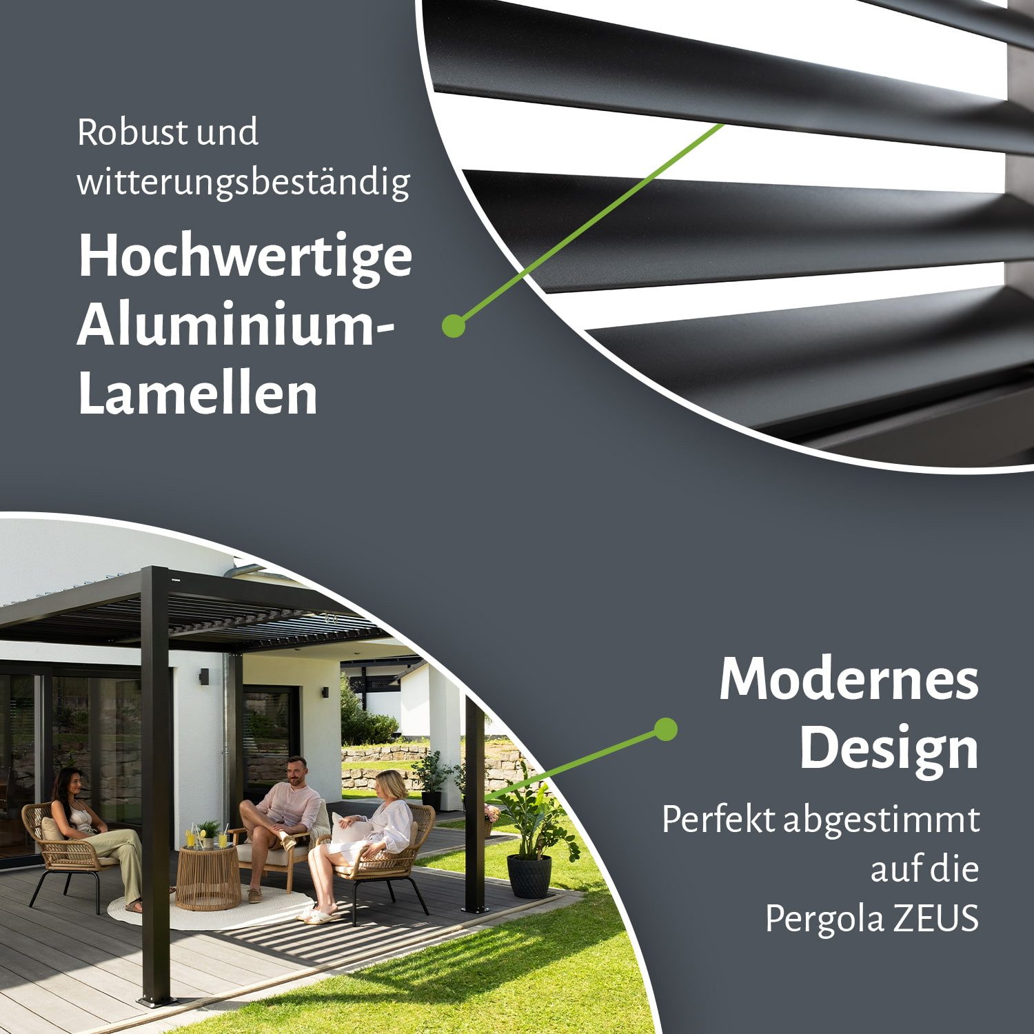 empasa Pergola "ZEUS" Lamellenseitenwand, BxTxH: 123x0x218 cm, Lammellenseitenwände beweglich, Zubehörartikel Pergola "ZEUS" 4m – Bild 4 von 5
