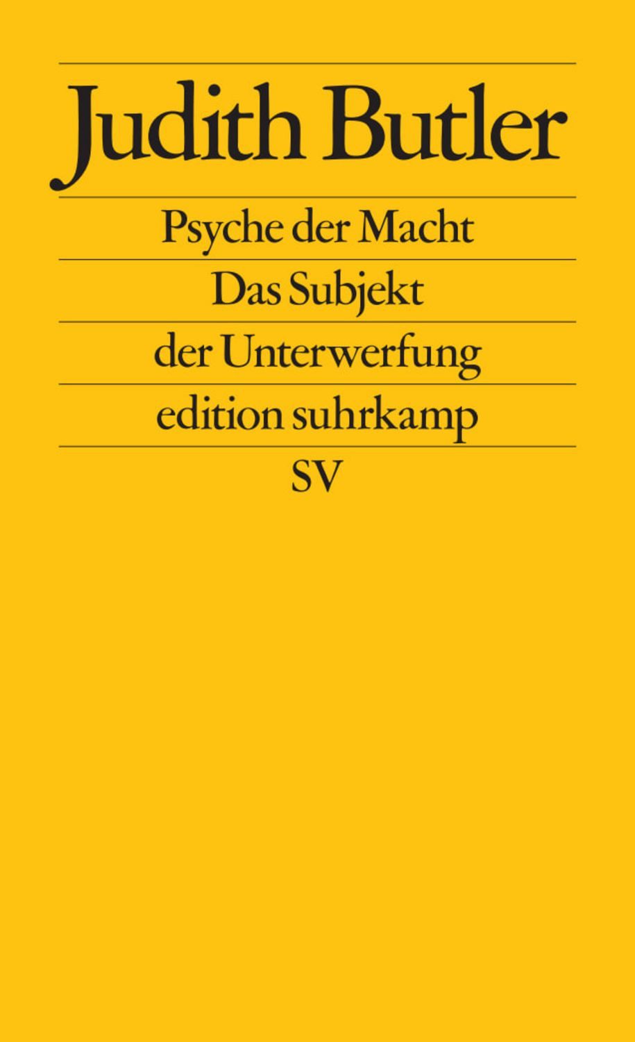 Psyche der Macht / Judith Butler