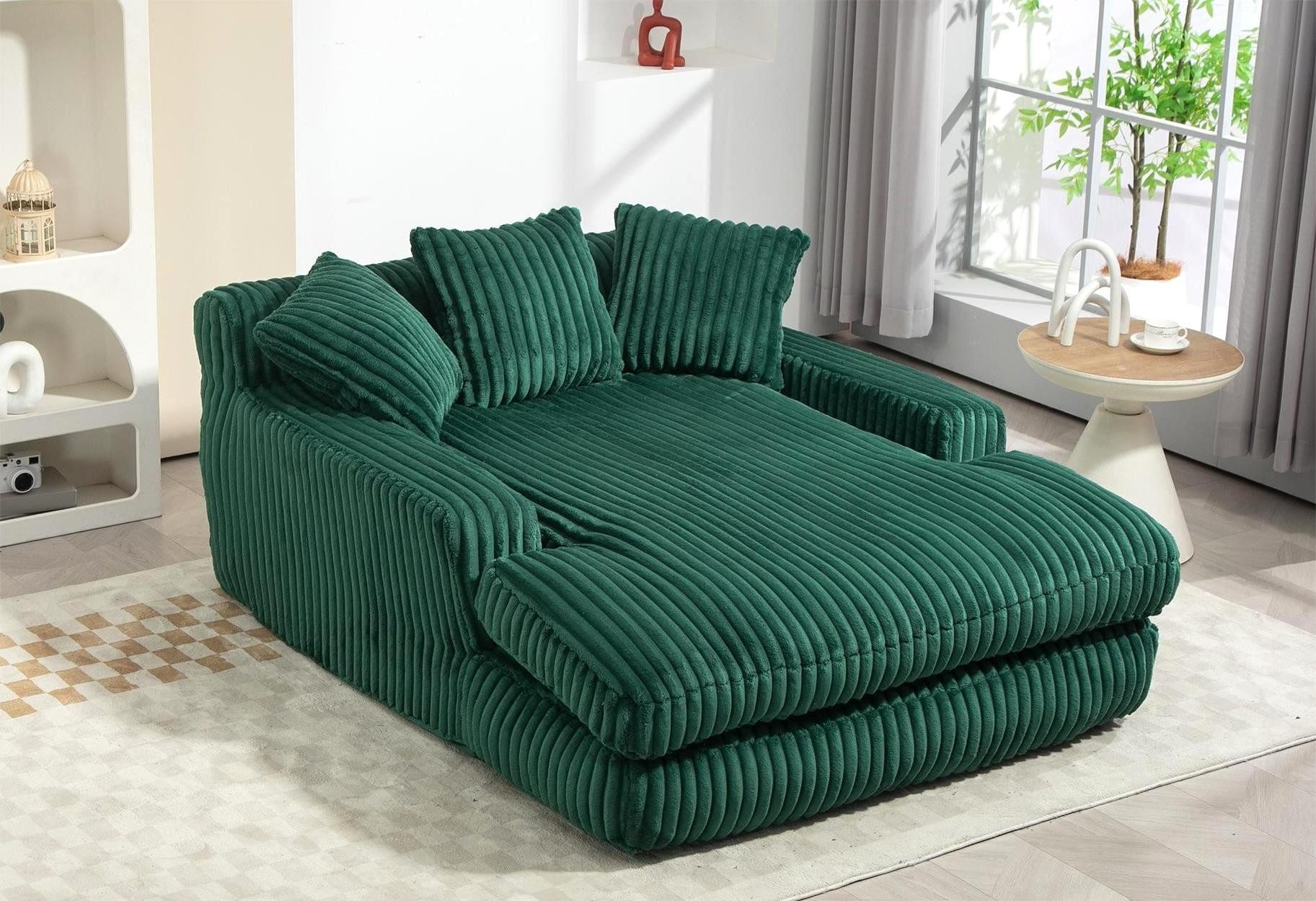 LVHOM Polsterliege 155x125x63cm Schlafsofa mit 3 günstig online kaufen