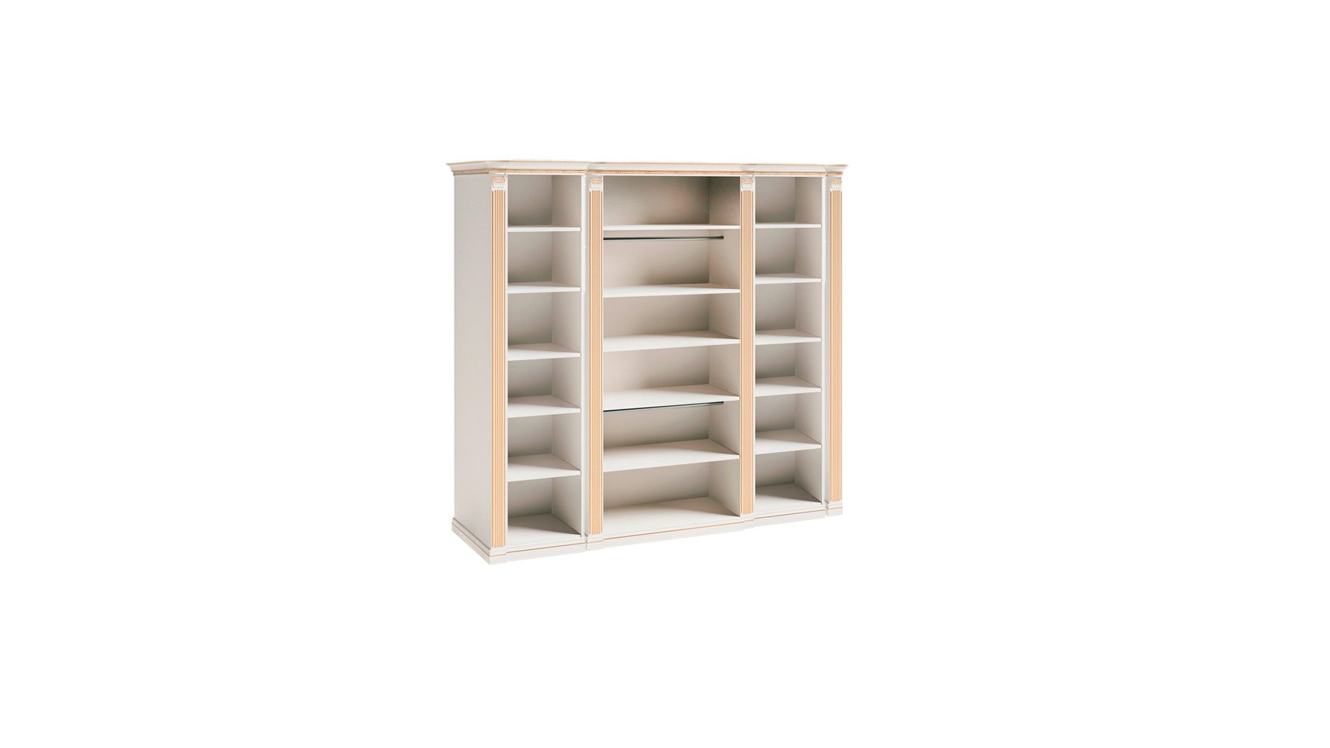 JVmoebel Kleiderschrank Eleganter weißer Massivholzschrank für das Schlafzimmer (1-St., Freistehender Kleiderschrank) Made in Europa