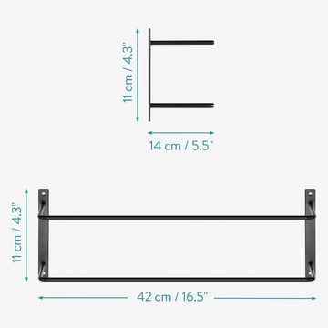 Navaris Doppelhandtuchhalter Doppel Handtuchhalter schwarz - Wand Handtuchstange