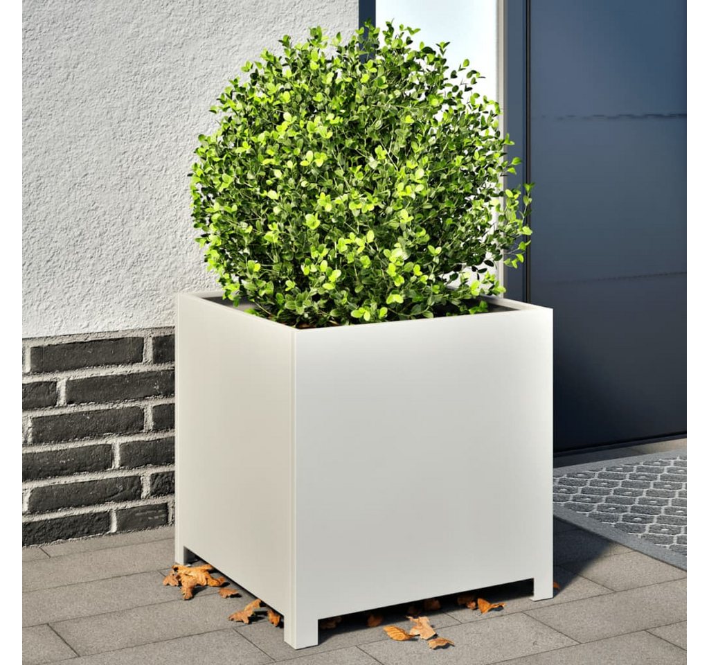 Thumbnail - vidaXL Pflanzkübel Pflanzkübel Blumenkübel Pflanzcontainer Pflanzgefäße Weiß 50x50x50 cm
