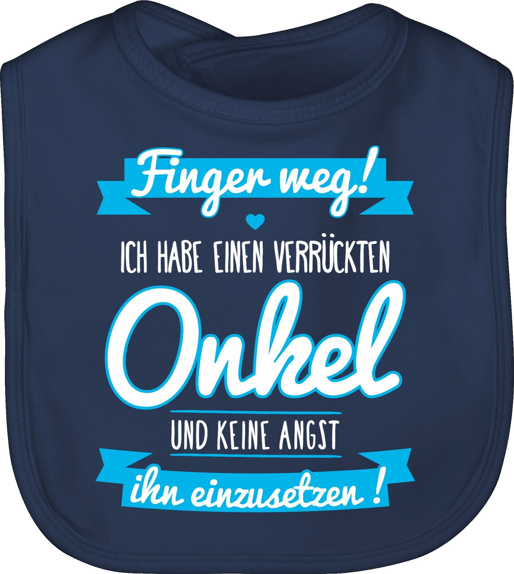 Shirtracer Lätzchen »Ich habe einen verrückten Onkel blau Statement