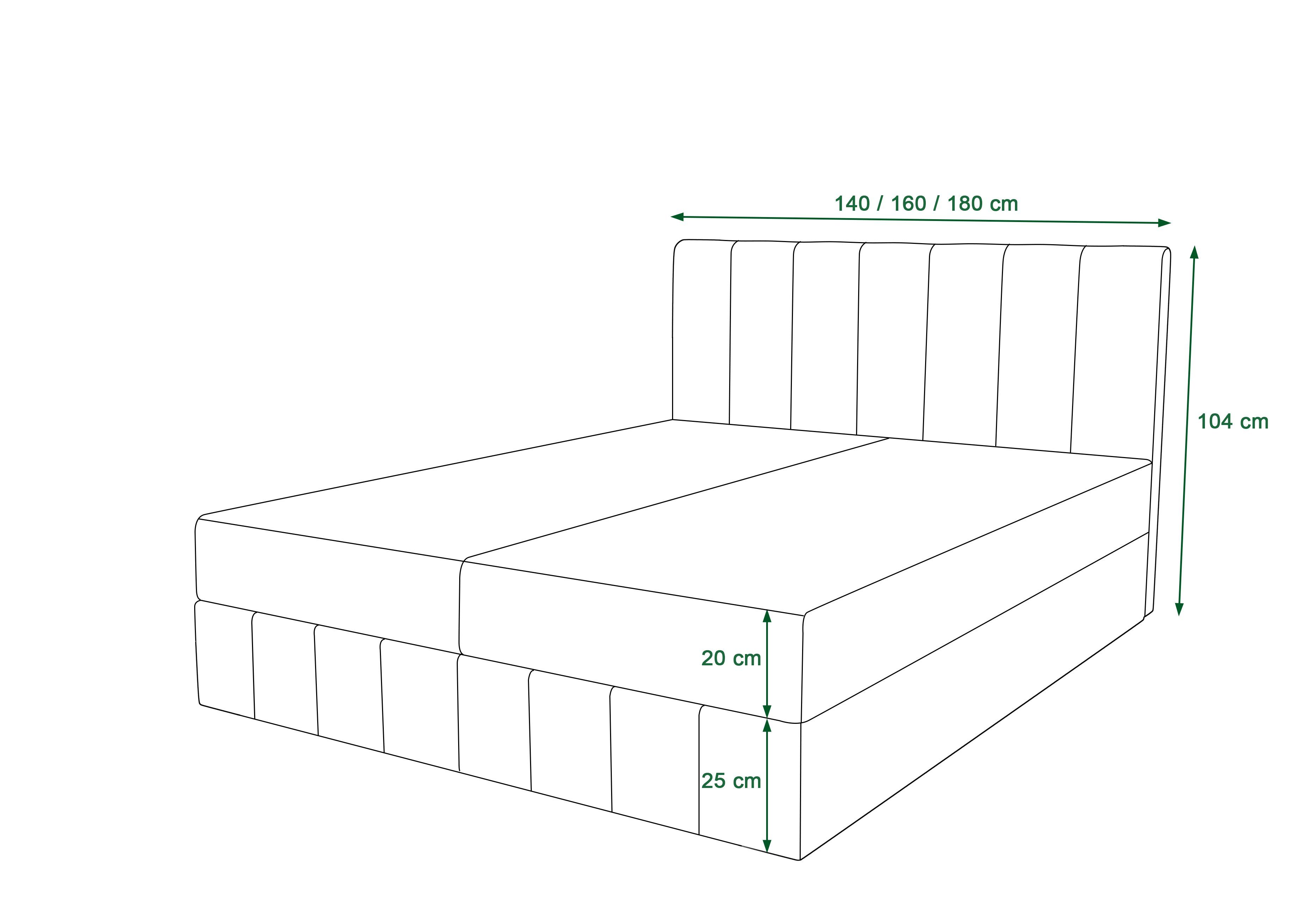 yourhouse24 Boxspringbett Bahama mit 2 Bettkästen, Doppelbett mit Bonell-Ma günstig online kaufen