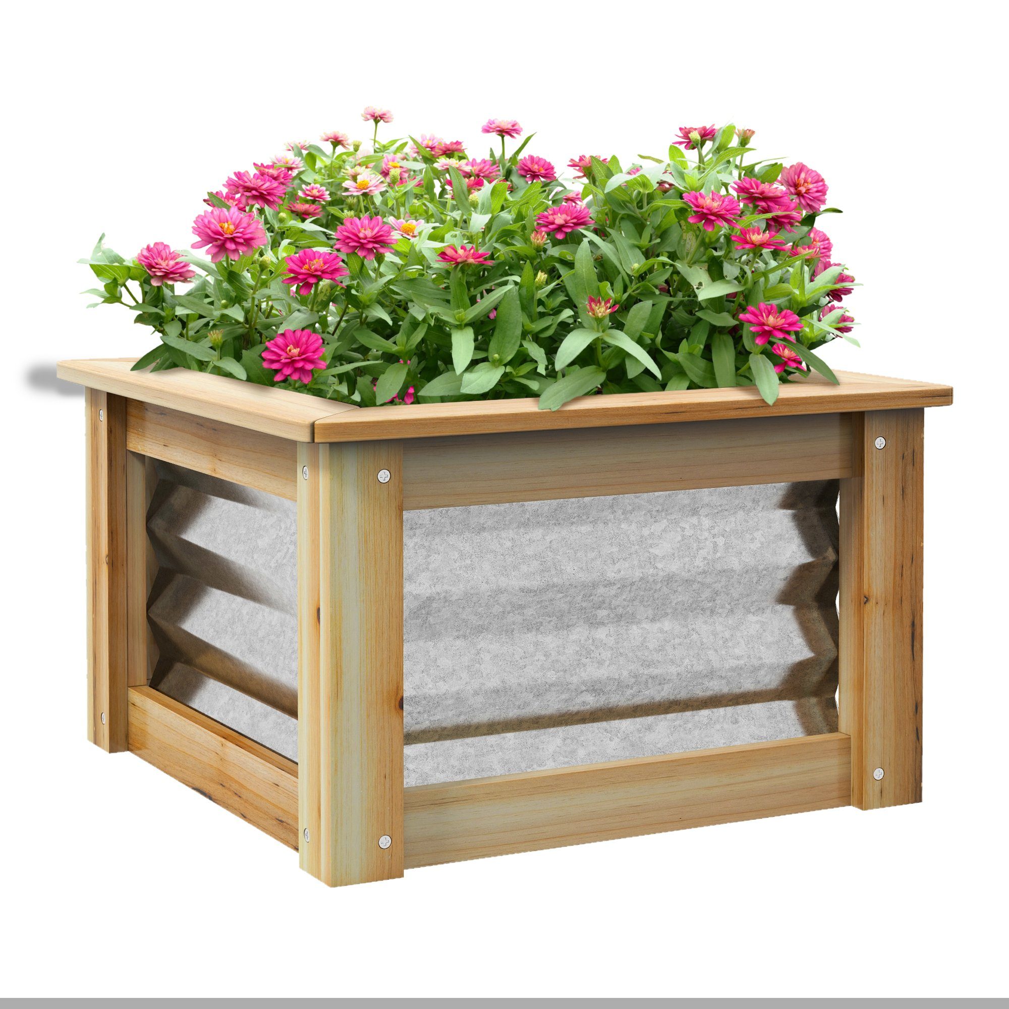 Outsunny Hochbeet mit Holzrahmen (Blumenkasten, 1 günstig online kaufen