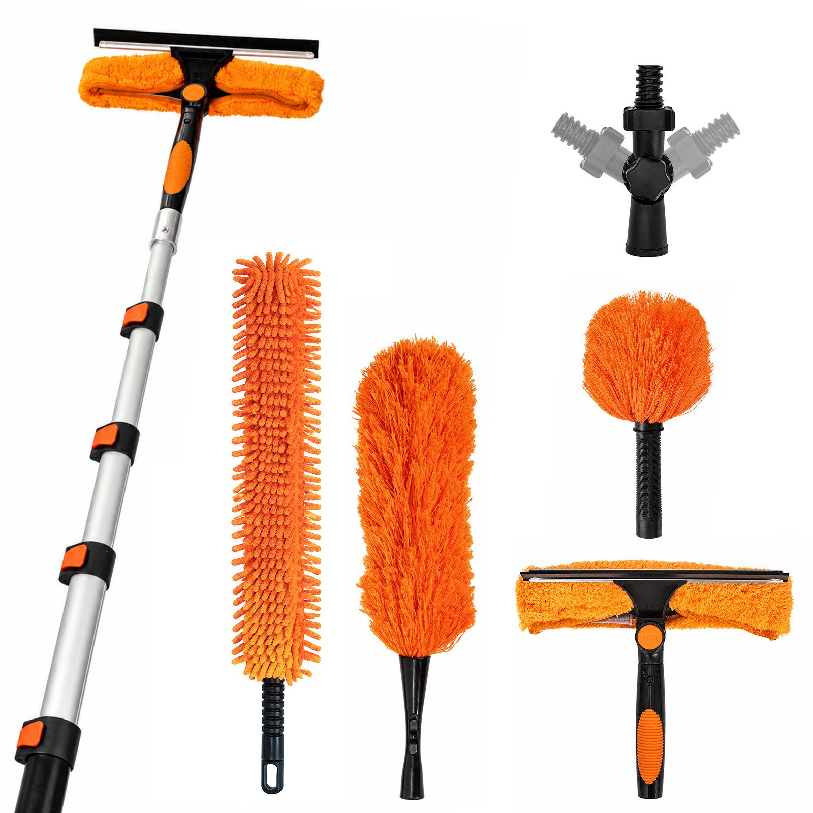 Youyijia Staubwedel 6M Teleskop Staubwedel Set, 6-teiliges Reinigungsset