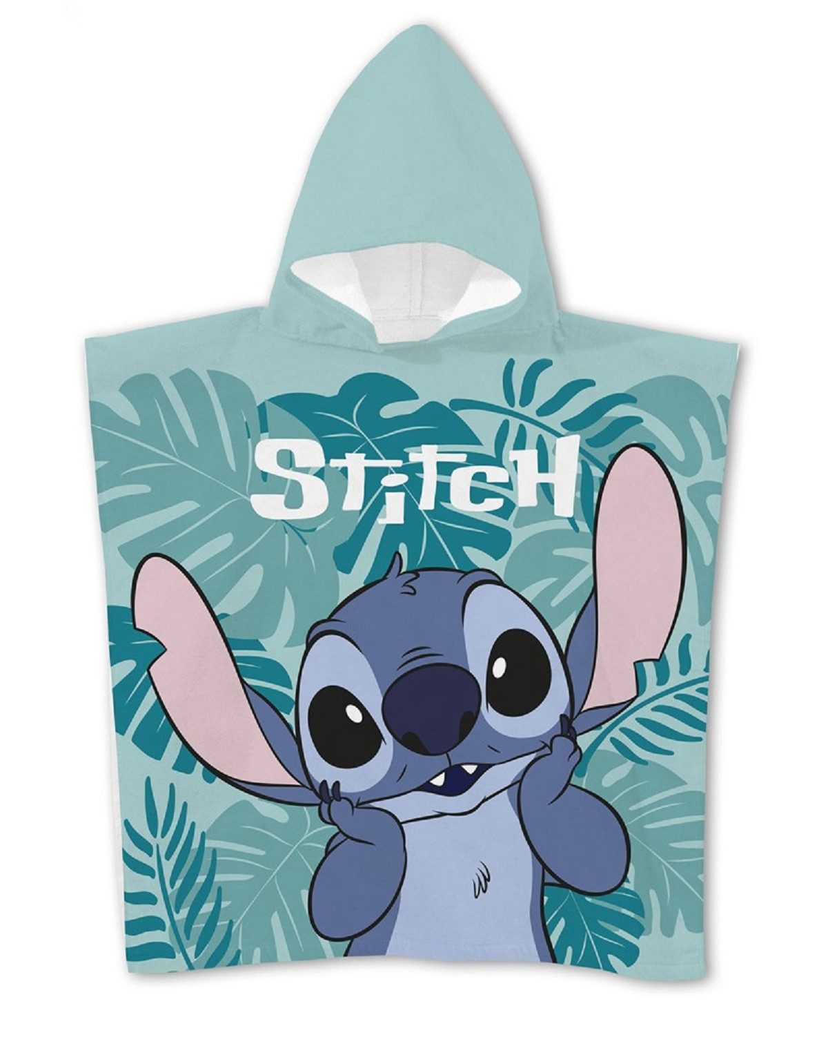 Lilo & Stitch Badeponcho für Kinder mit Kapuze Strandponcho aus Polyester 55 x 110 cm