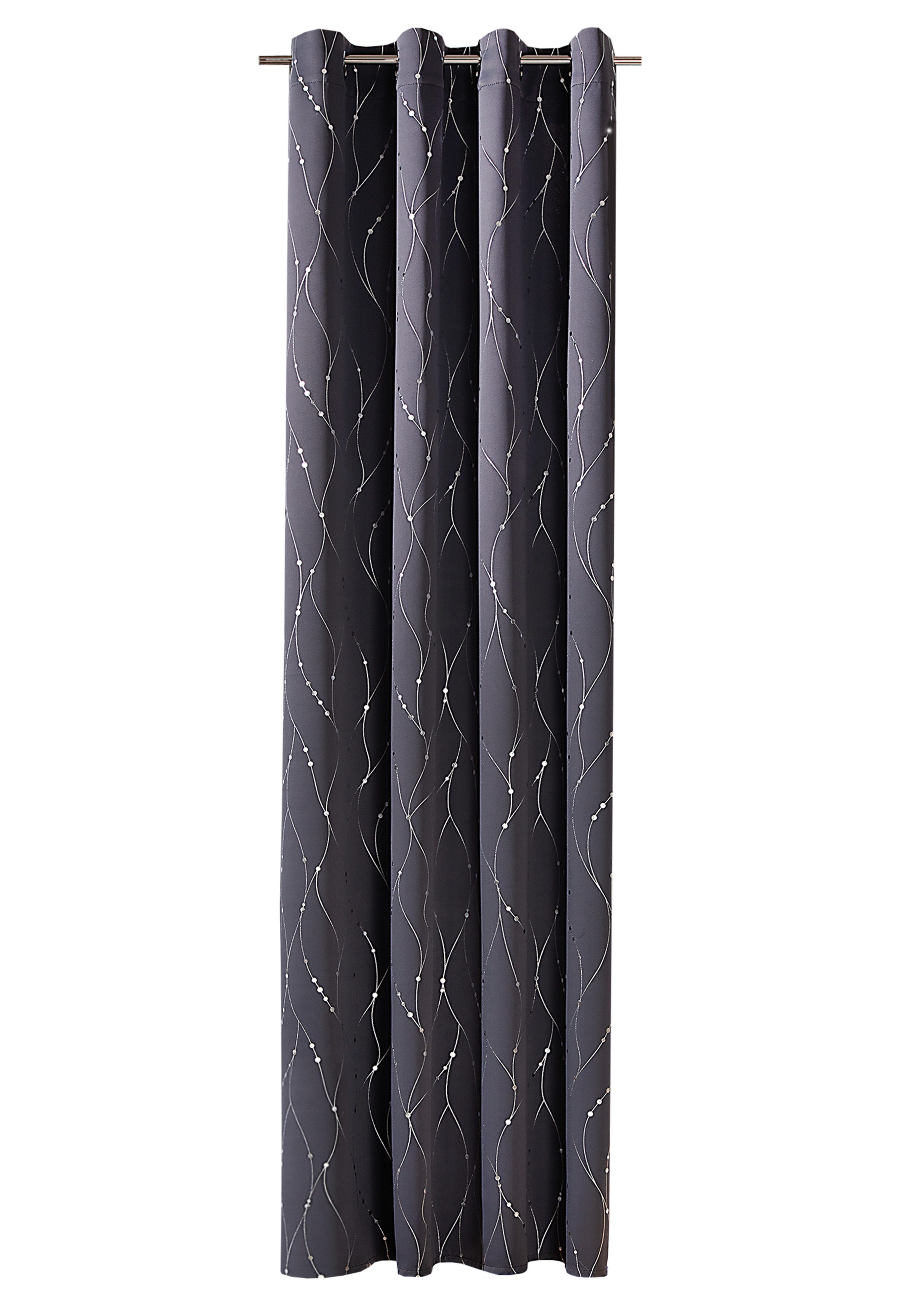 Verdi Verdunkelungsvorhang Ösenschal Pauline blickdicht 135 x 245 cm, Ösen, verdunkelnd