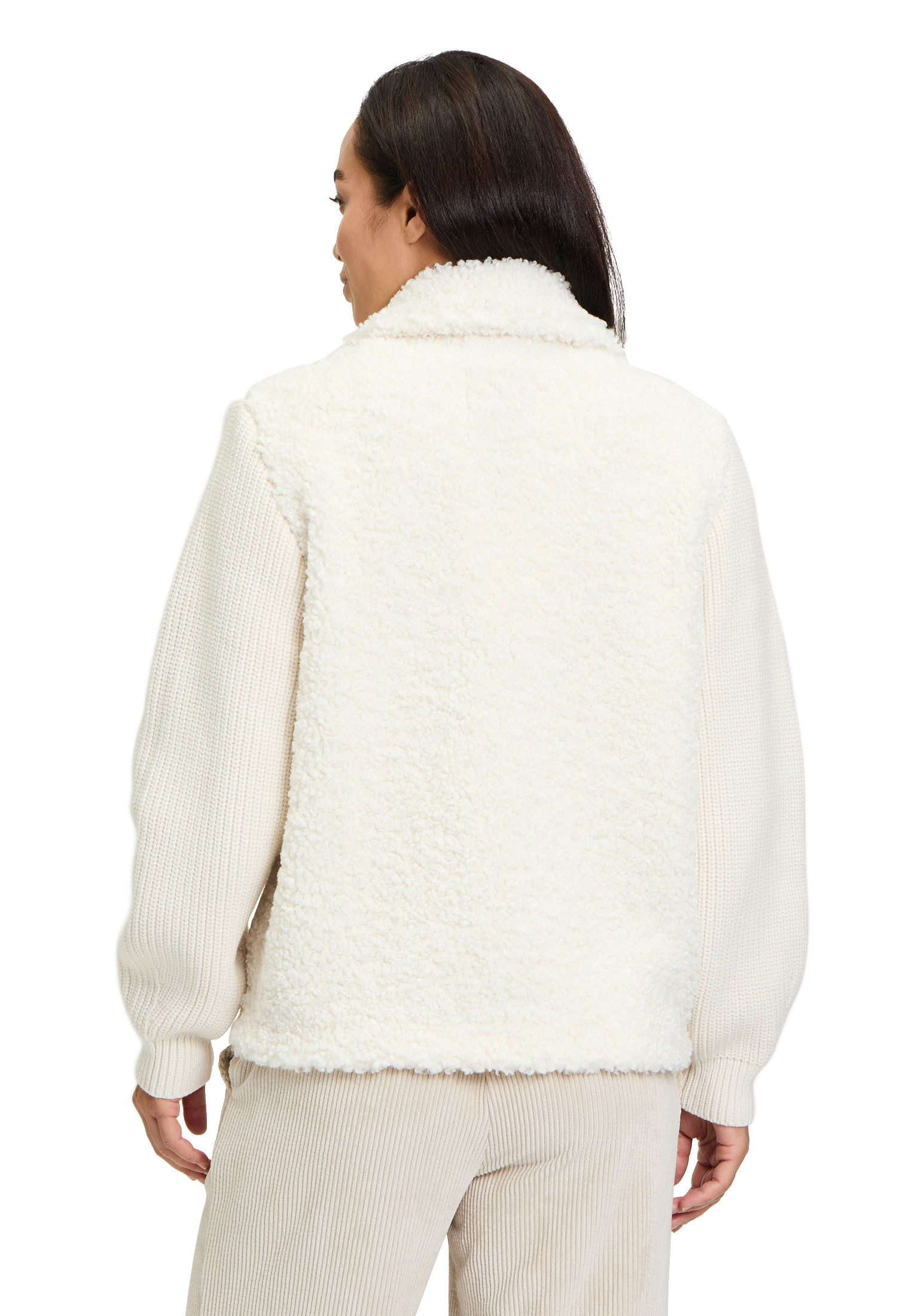 Cartoon Canvasjacke Damen mit Eingrifftaschen