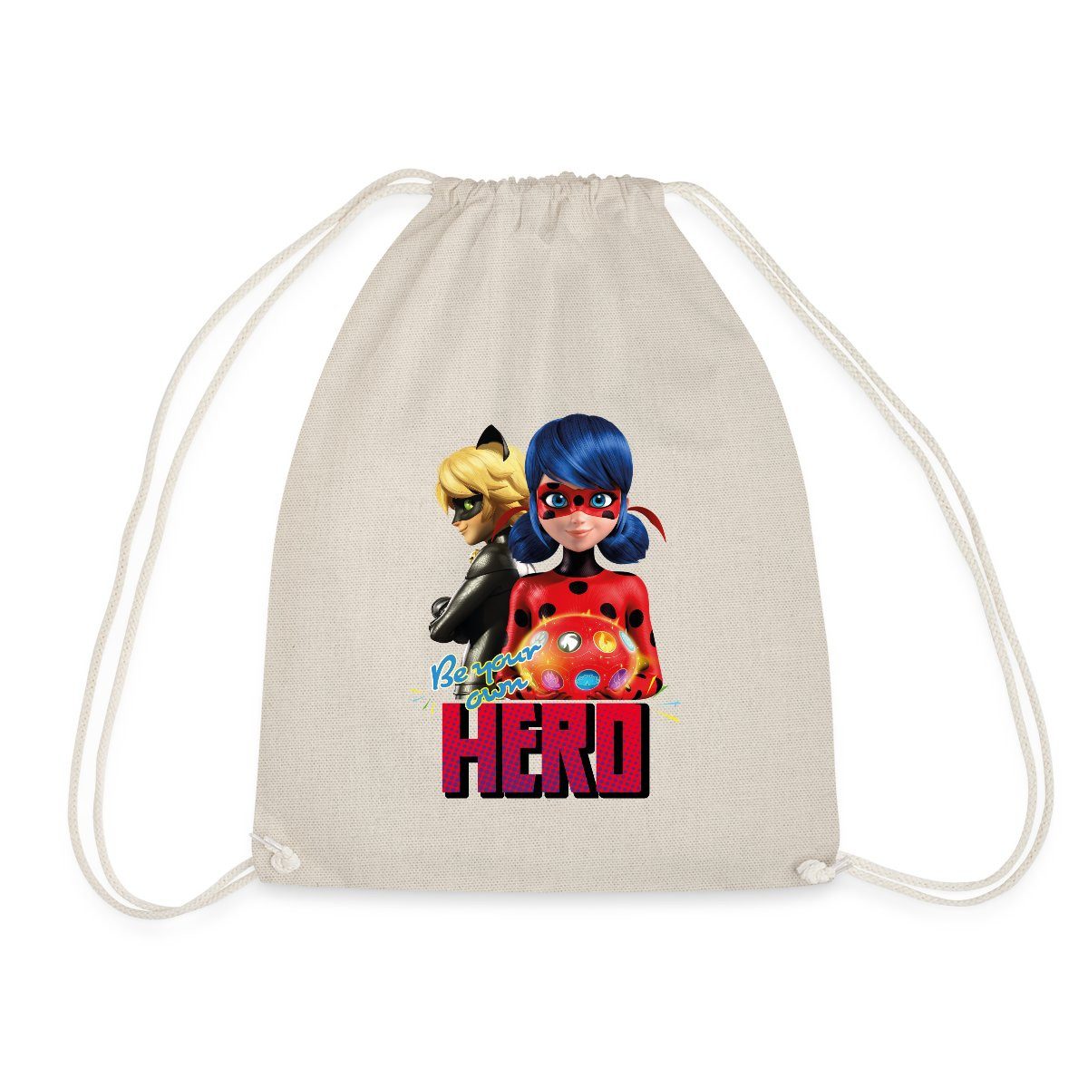 Spreadshirt Turnbeutel Miraculous Be Your Own Hero Turnbeutel (1-tlg)