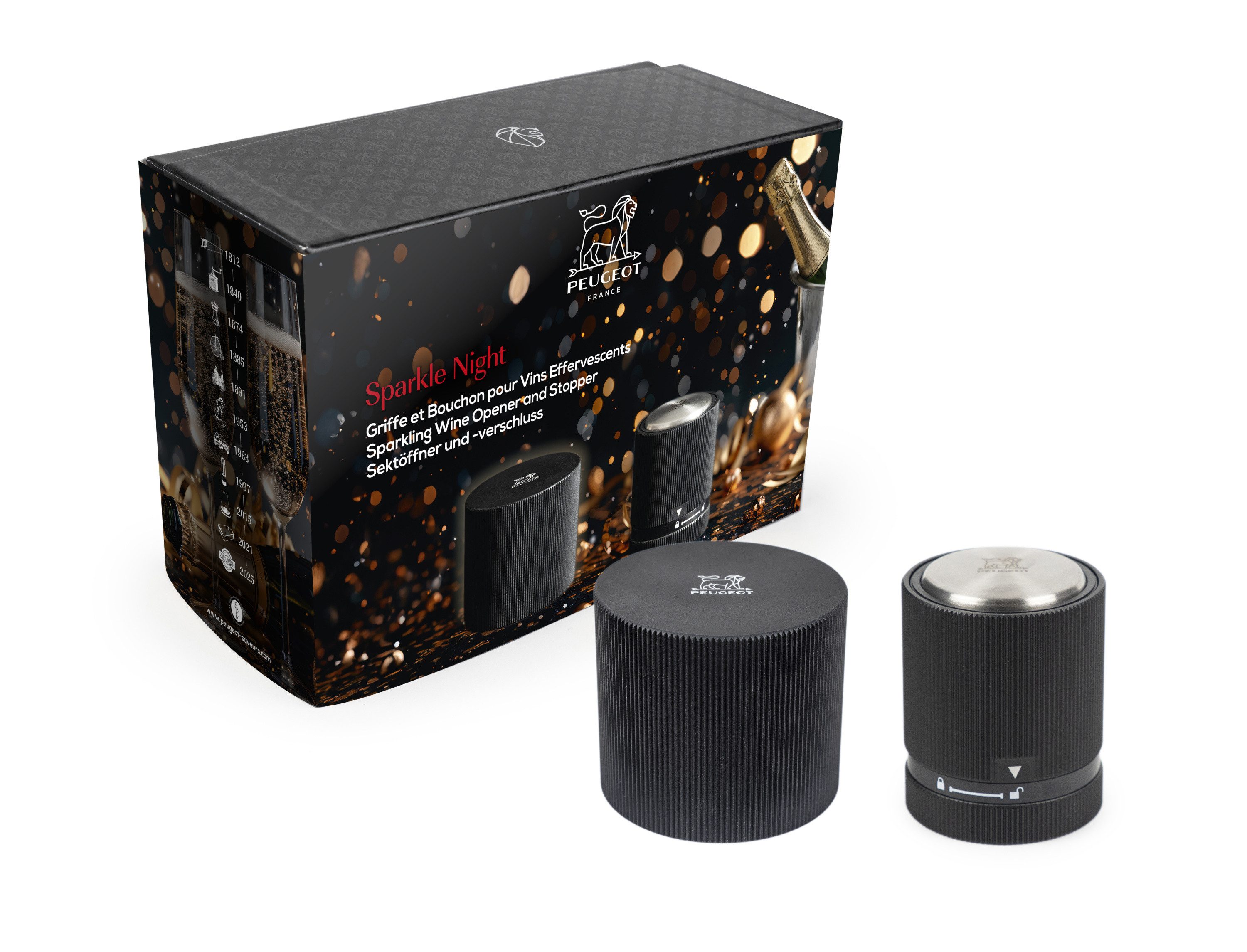 PEUGEOT Küchenorganizer-Set PEUGEOT Champagneröffner SPARKLE NIGHT DH 5.20x4.80 cm schwarz